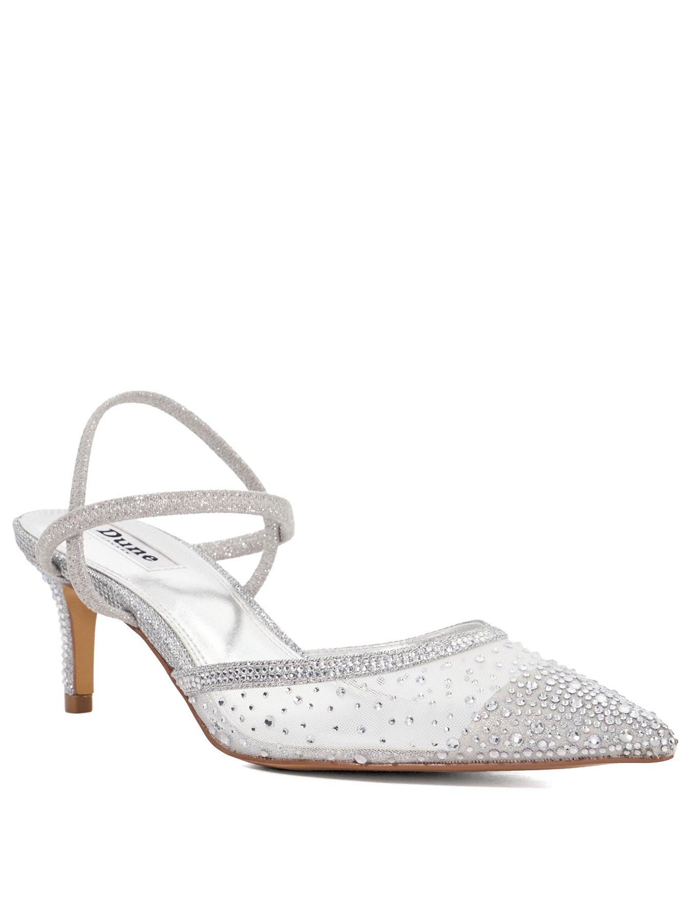  image of dune-london-charismatic-embellished-open-courts-silver