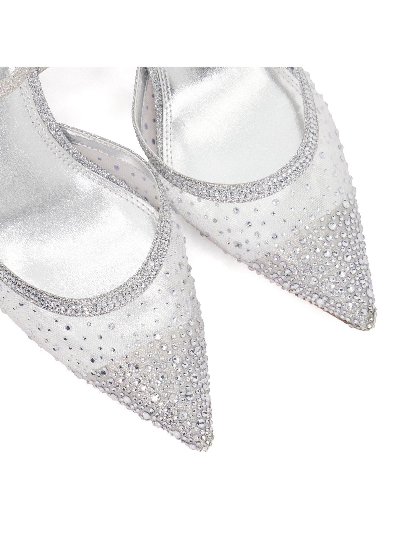  image of dune-london-charismatic-embellished-open-courts-silver