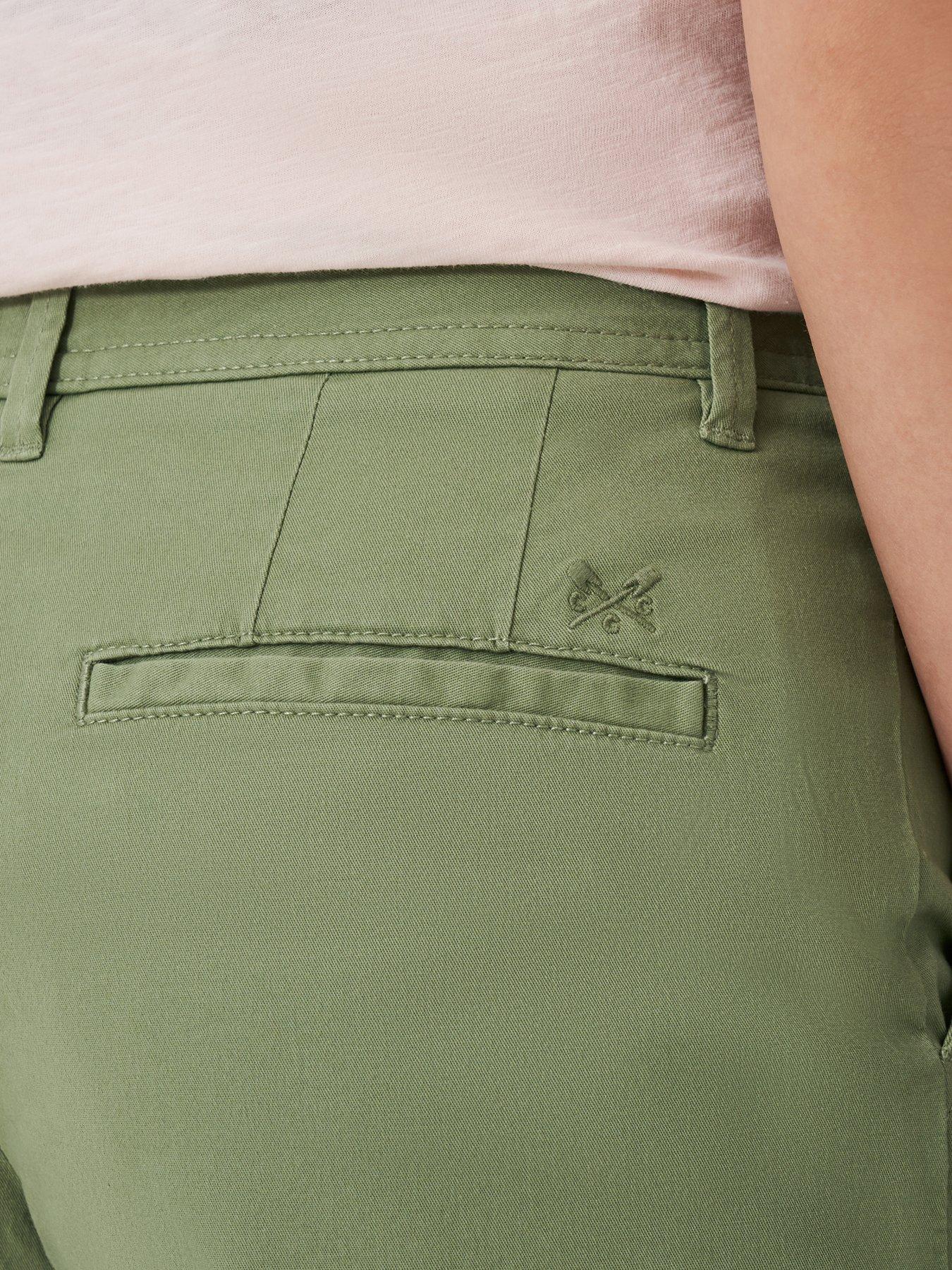  image of crew-clothing-cotton-chino-shorts-green