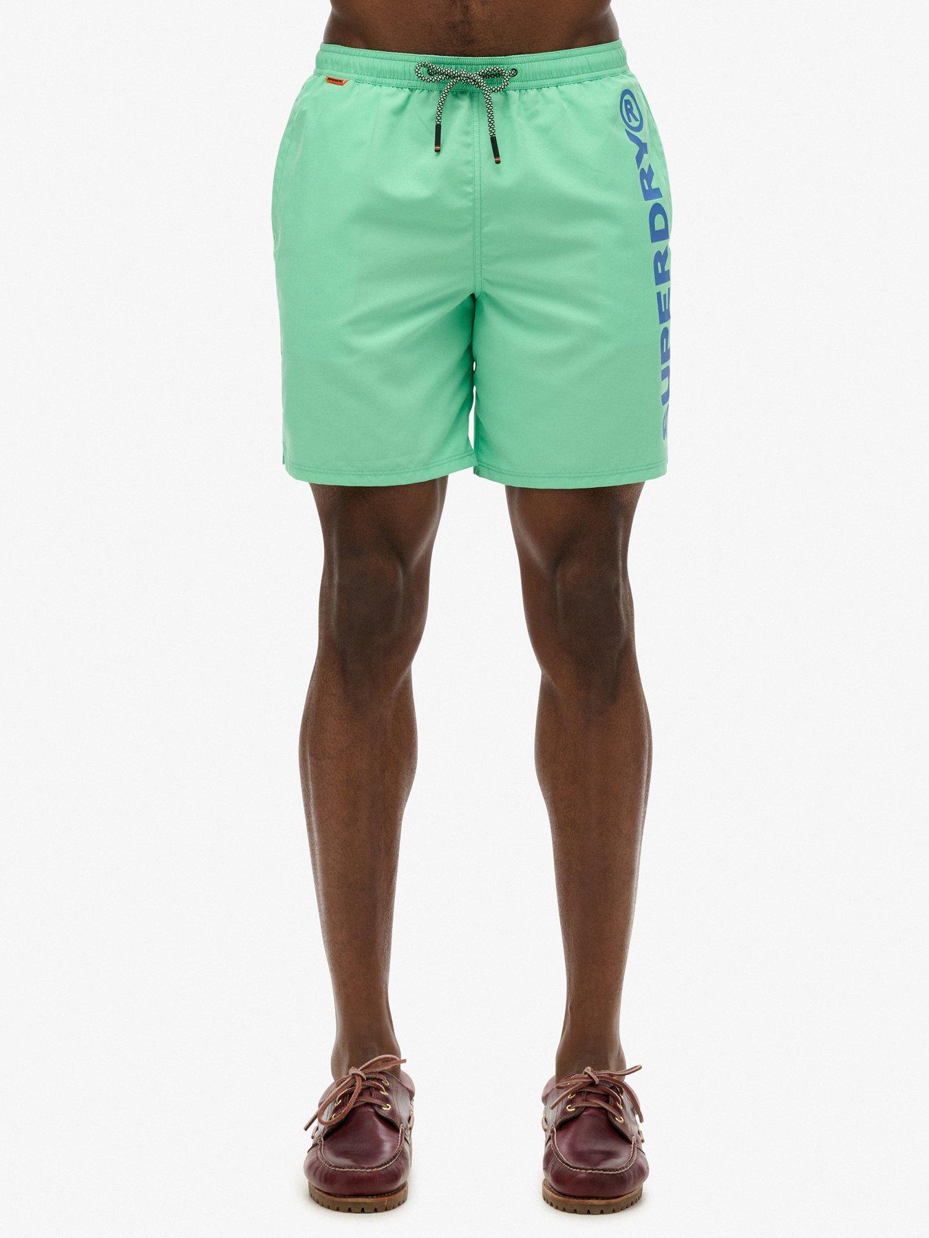 front image of superdry-sport-graphic-17-swim-shorts-green