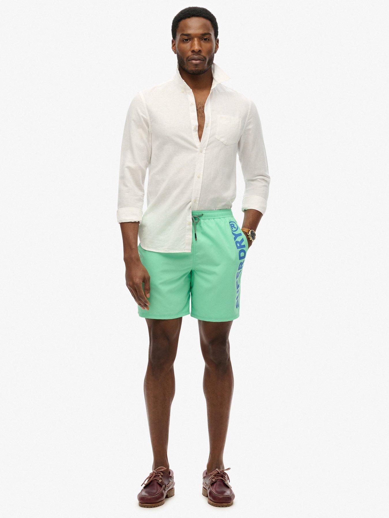  image of superdry-sport-graphic-17-swim-shorts-green