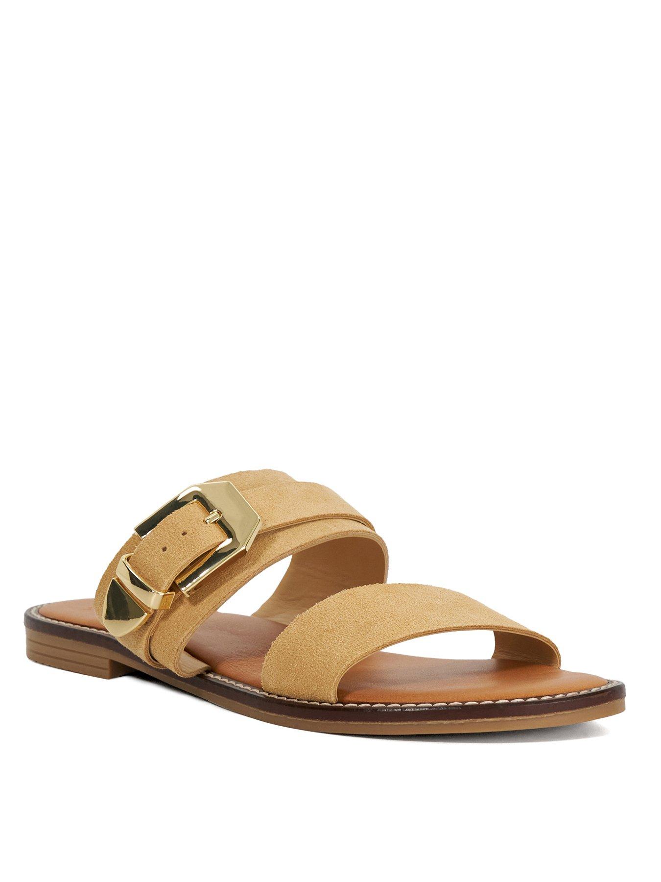  image of dune-london-lawe-suede-sandals-sand