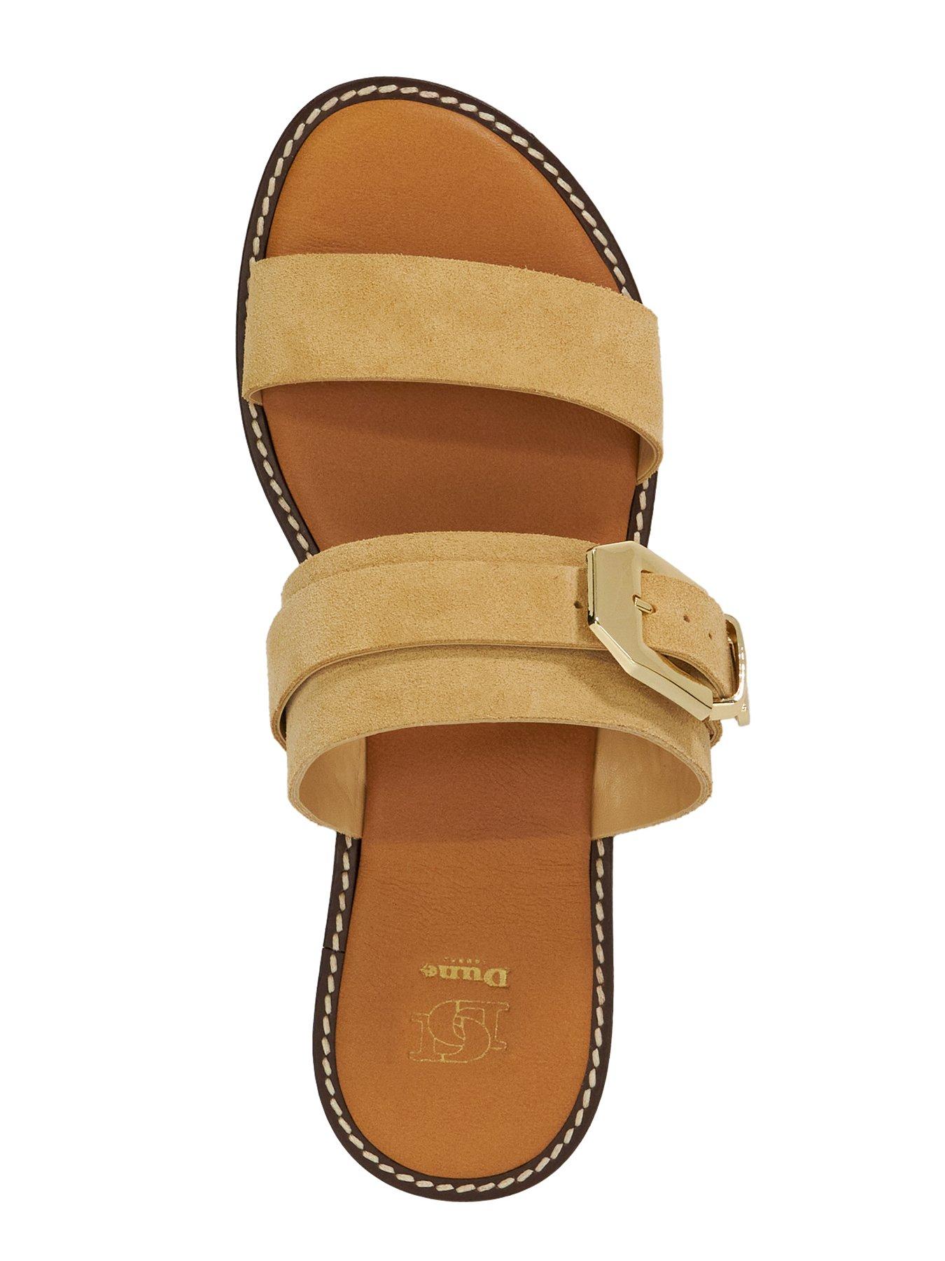  image of dune-london-lawe-suede-sandals-sand