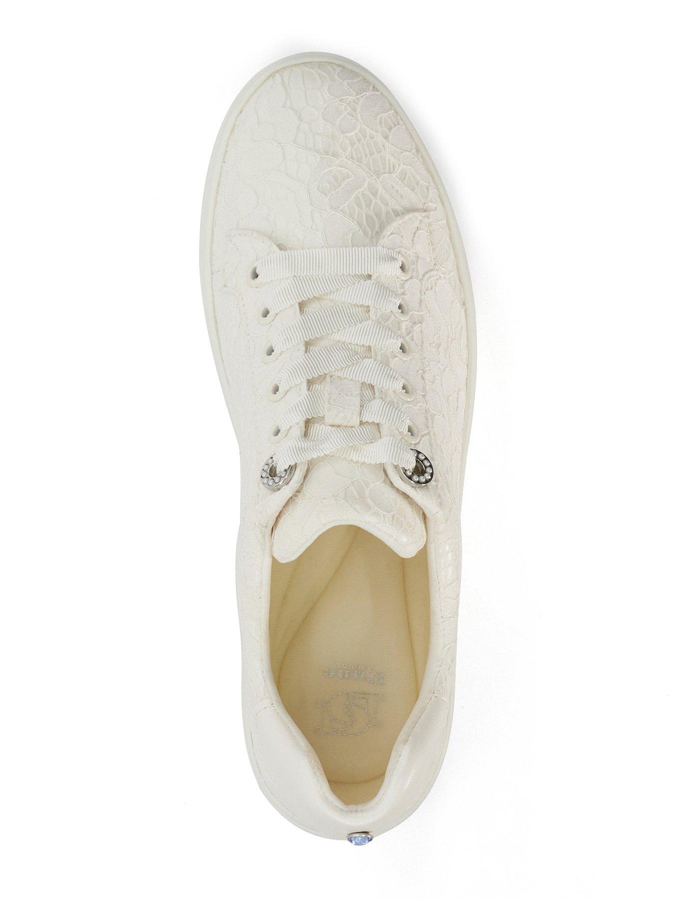  image of dune-london-embraced-lace-detail-platform-trainer-ivory