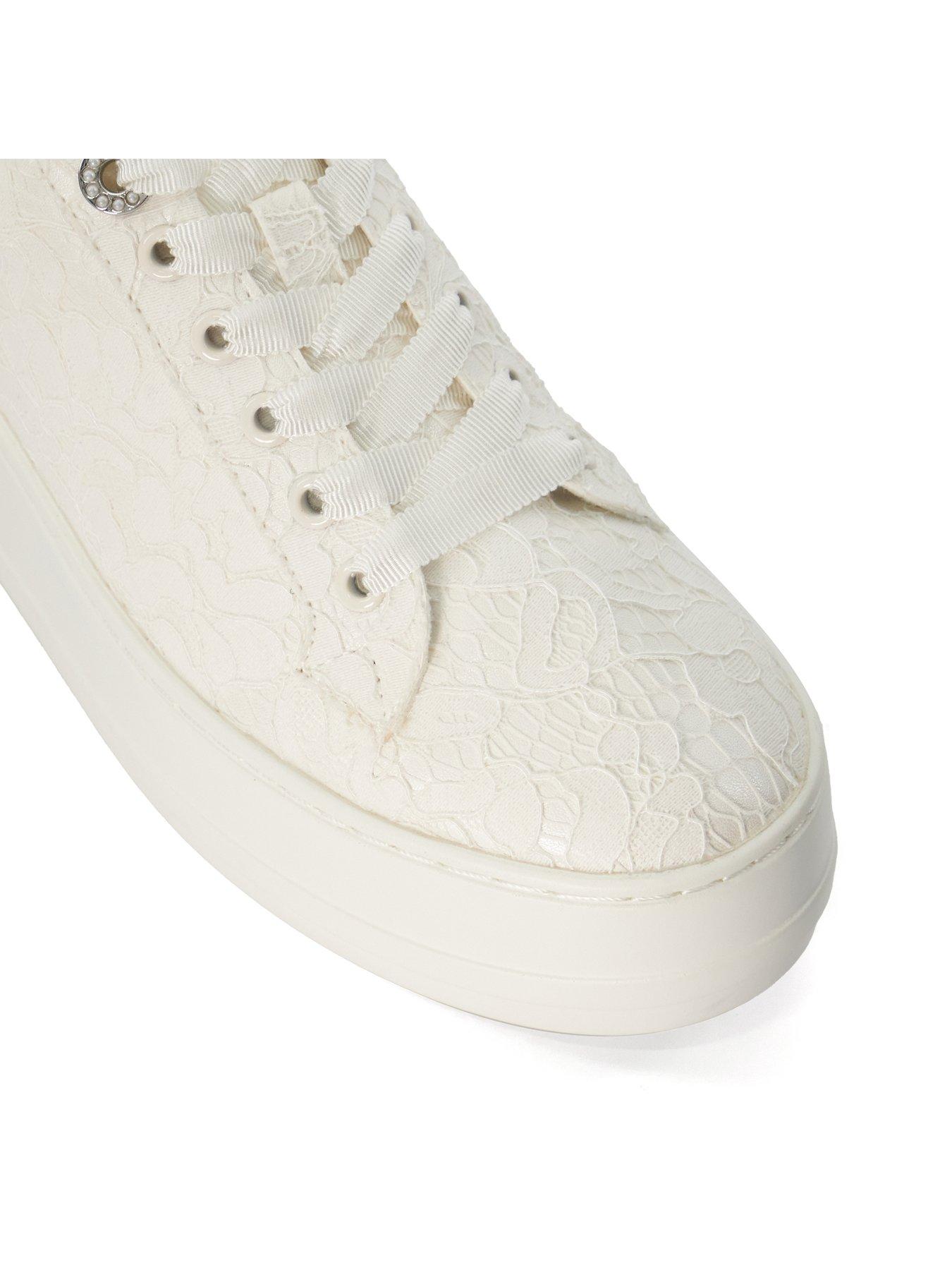  image of dune-london-embraced-lace-detail-platform-trainer-ivory