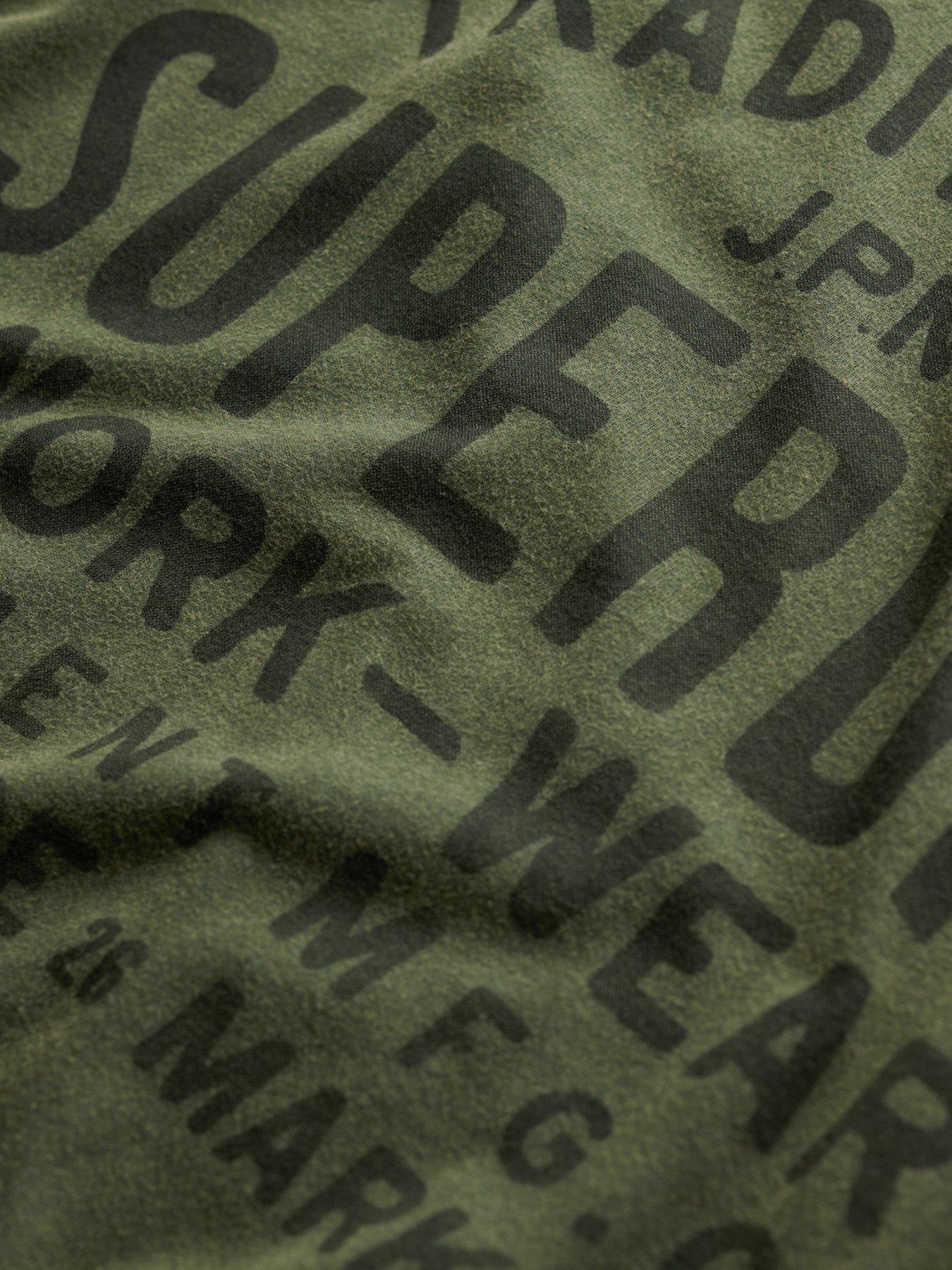  image of superdry-machined-goods-workwear-t-shirt-green