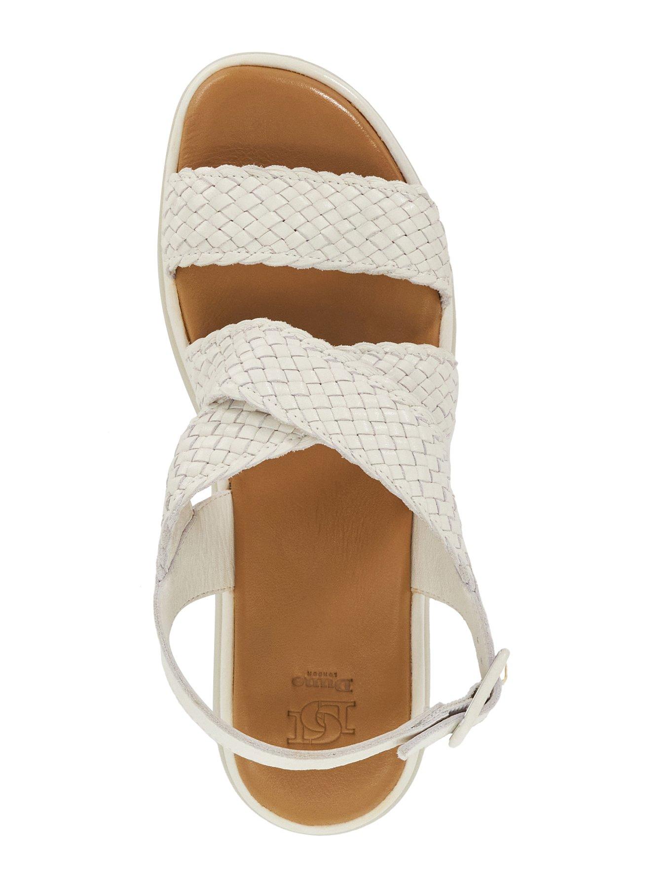  image of dune-london-lorro-leather-woven-sandal-white