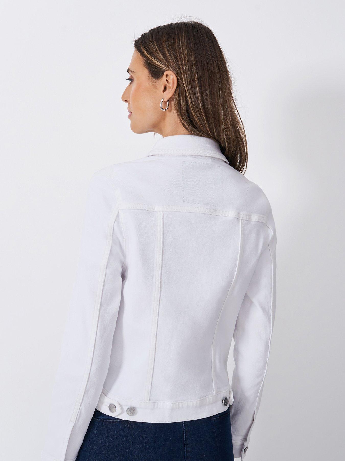  image of crew-clothing-denim-western-jacket-white
