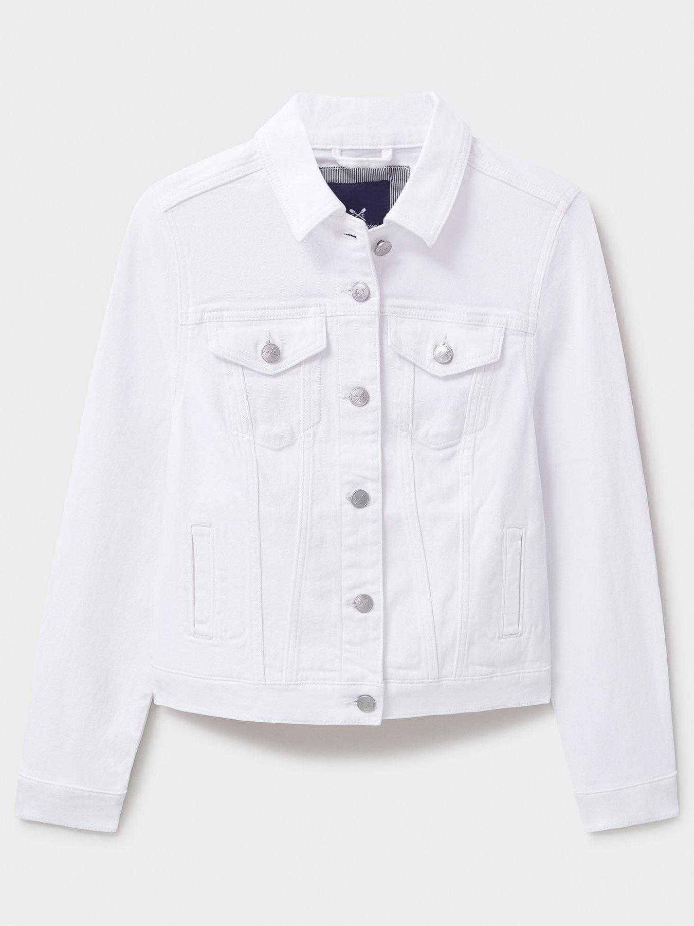  image of crew-clothing-denim-western-jacket-white