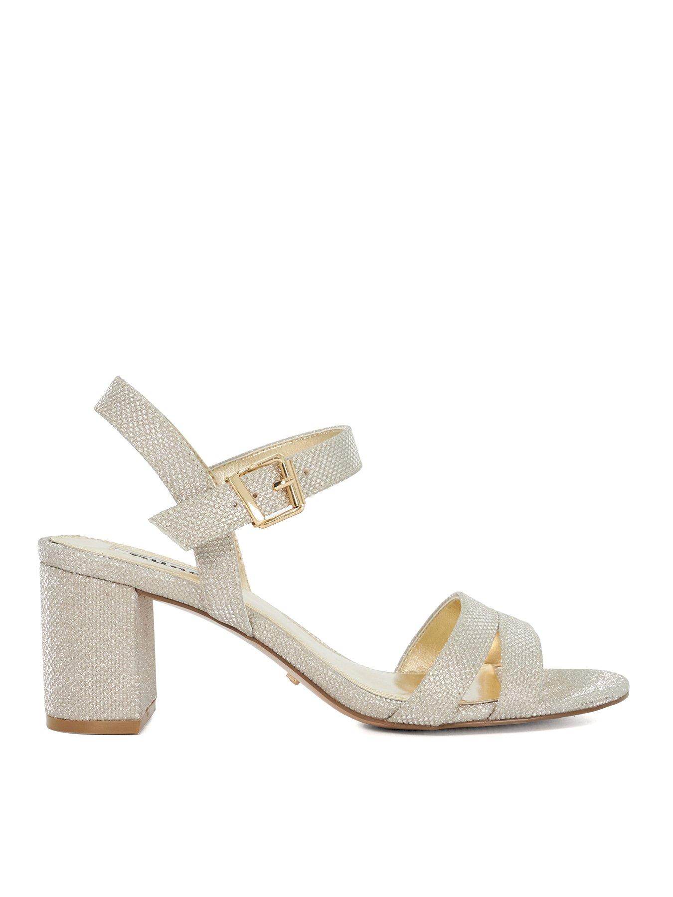 Dune London Merisa Block-heeled Sandals - Gold