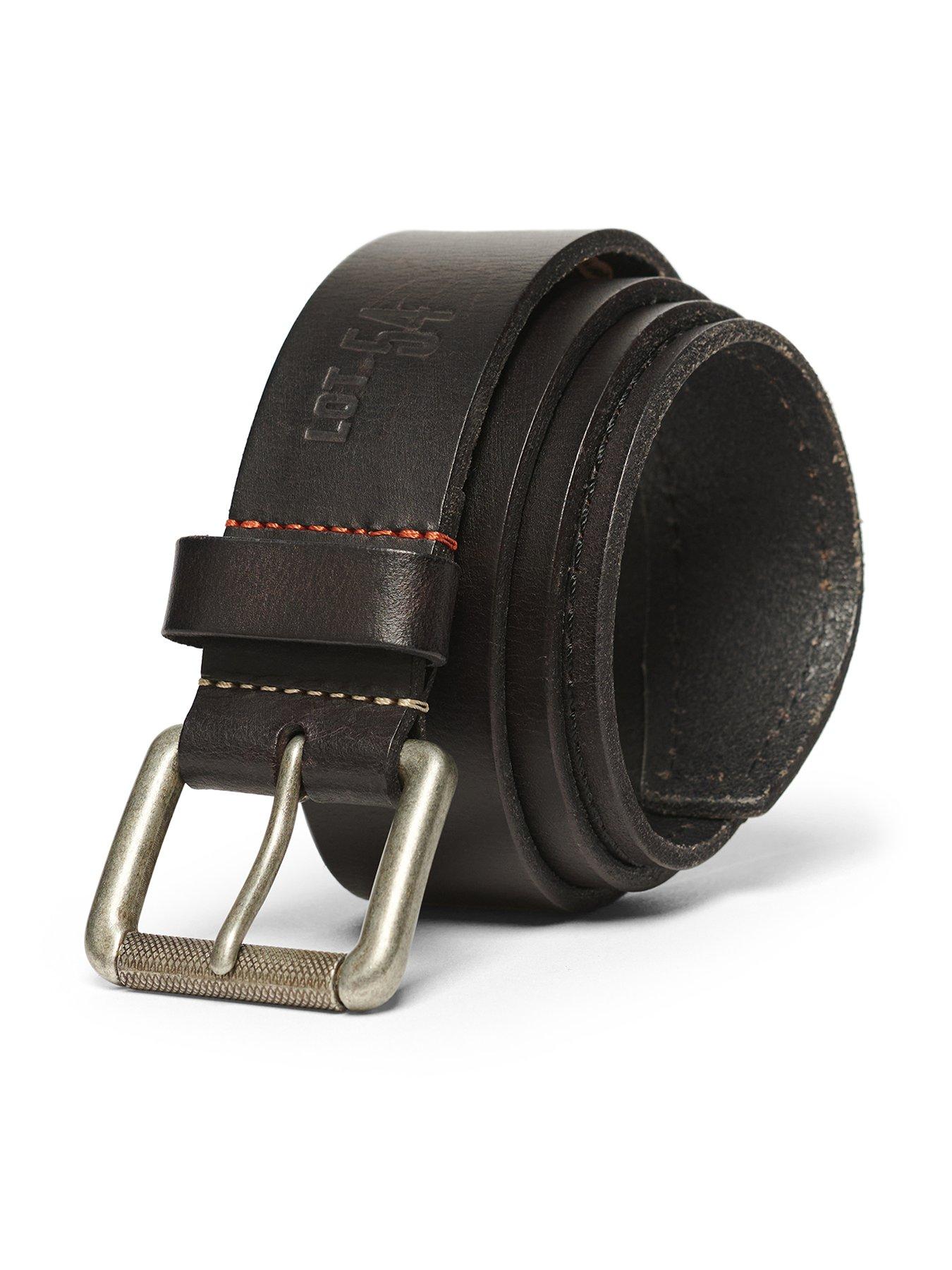 Image 1 of 4 of Superdry Badgeman Leather Belt -Black