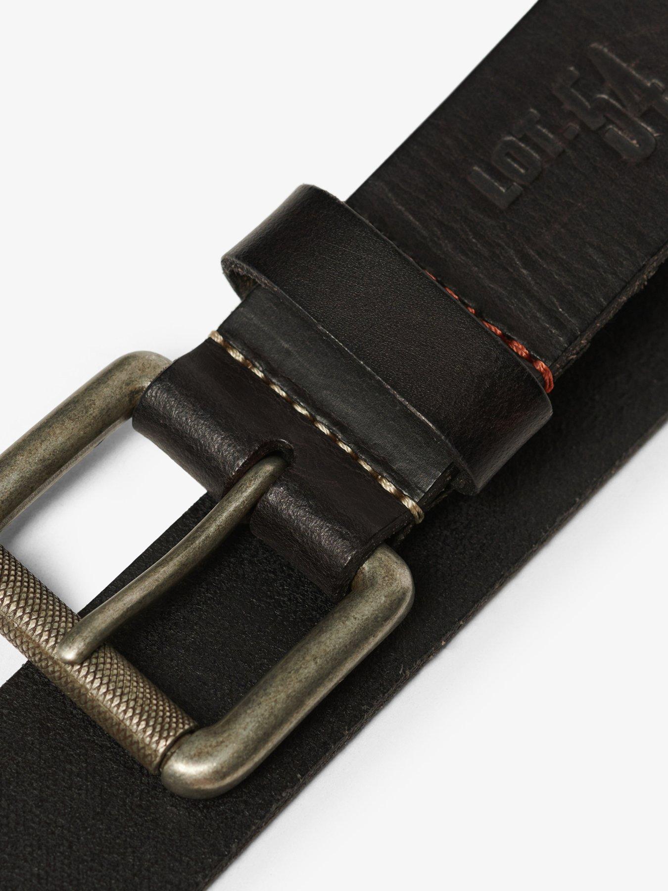 Image 3 of 4 of Superdry Badgeman Leather Belt -Black