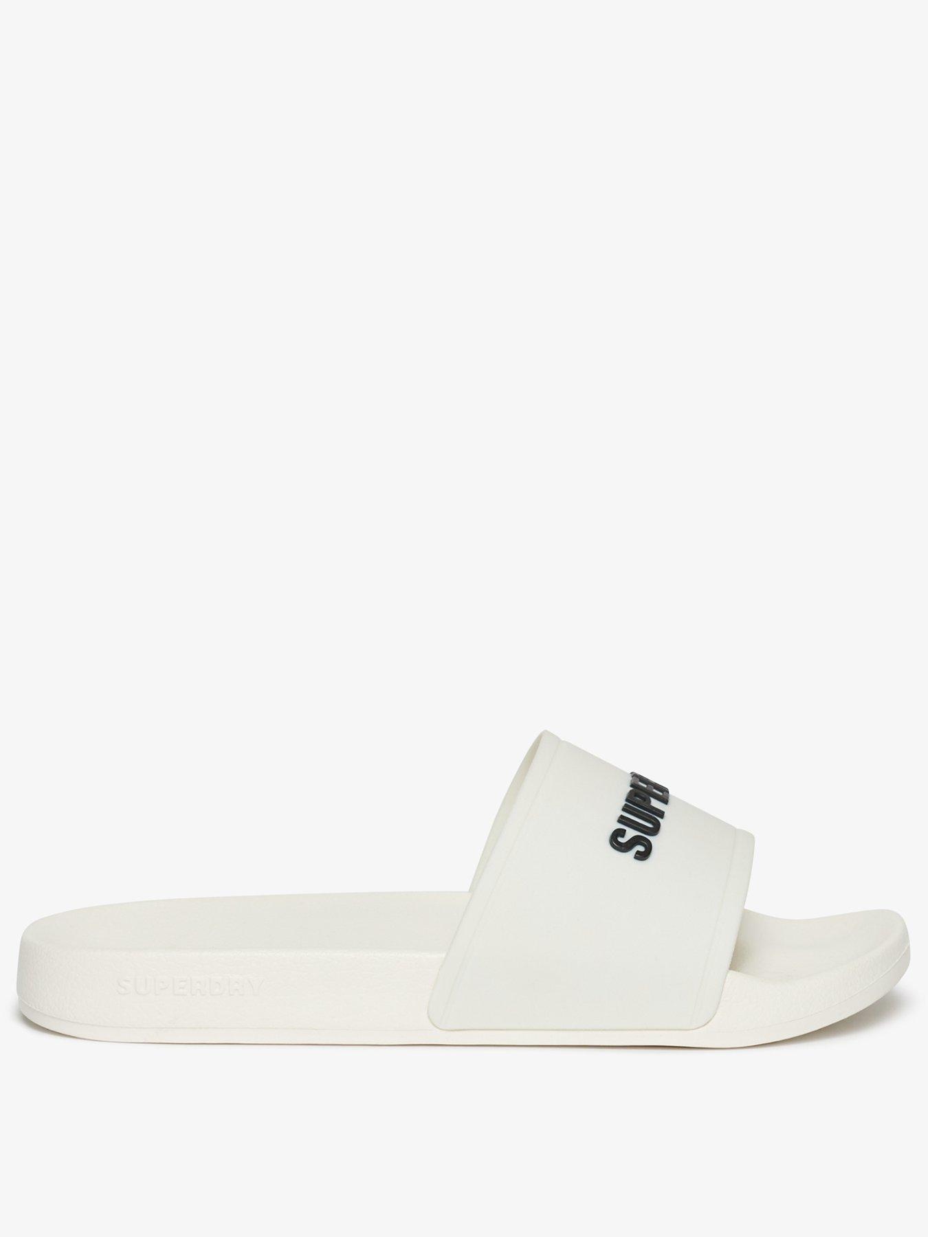  image of superdry-logo-pool-slide--cream