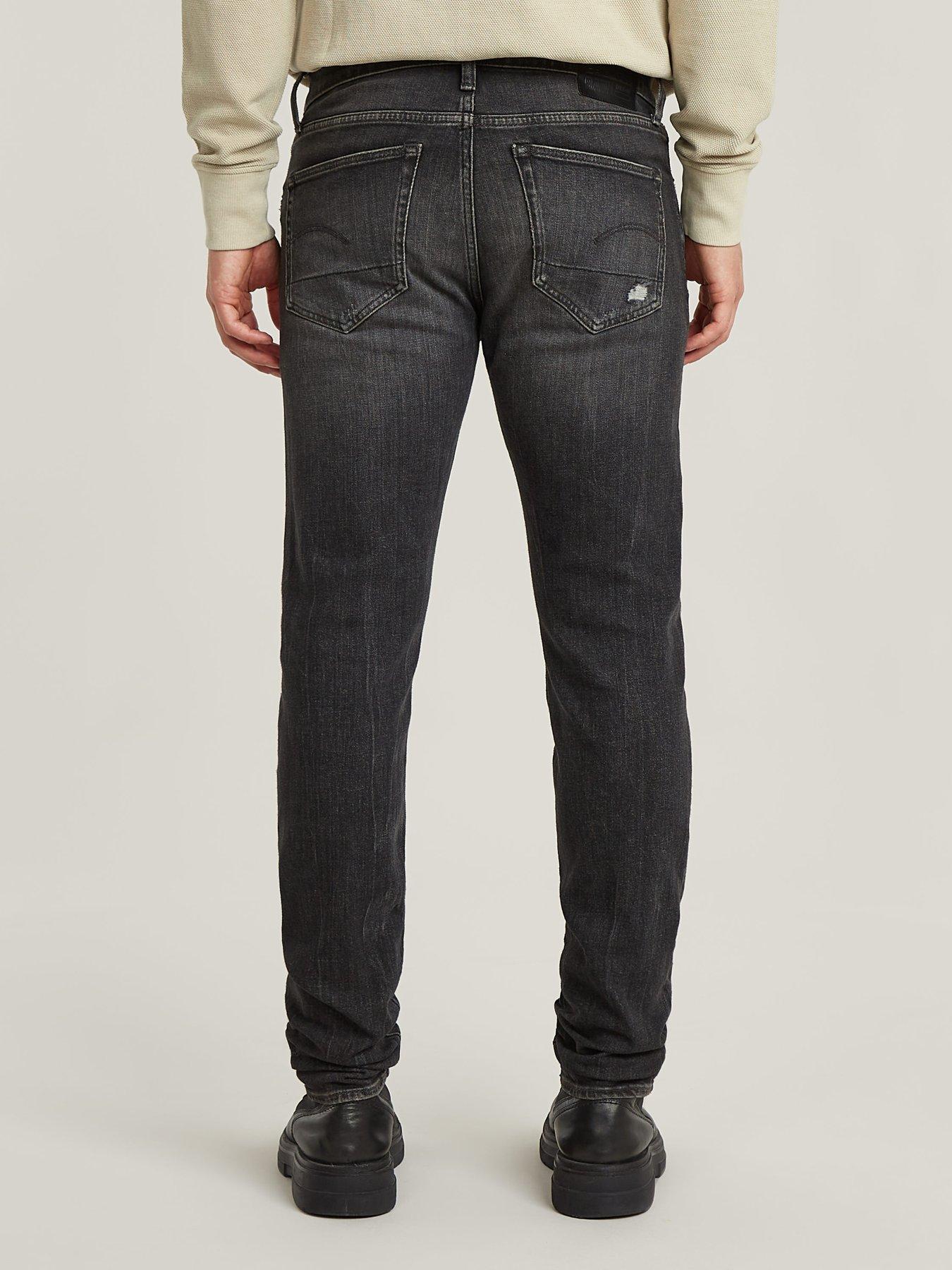 G-Star RAW G Star 3301 Slim Tapered Distressed Jeans Black