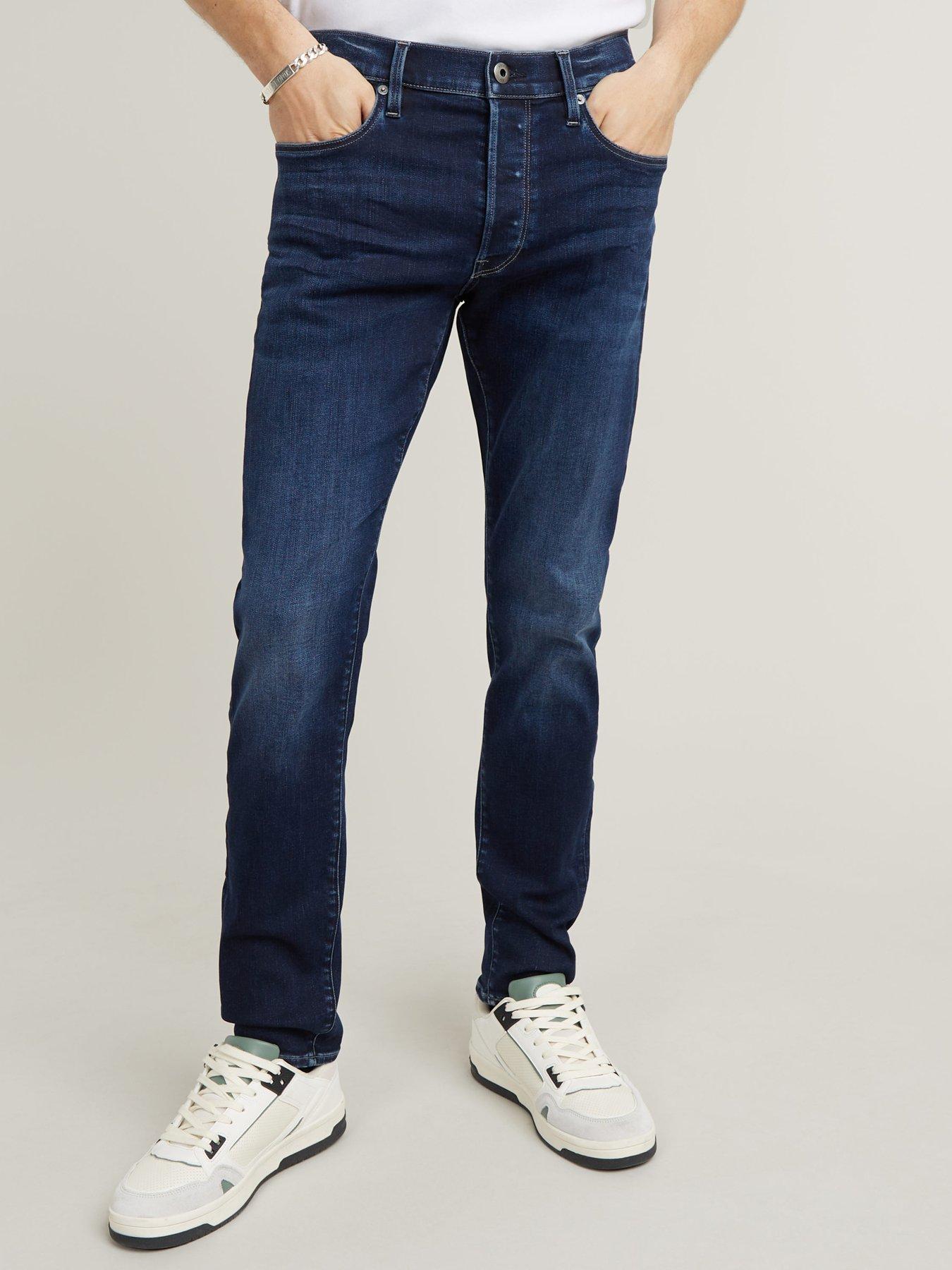 G-Star RAW G Star 3301 Slim Tapered Dark Wash Jeans - Dark Blue