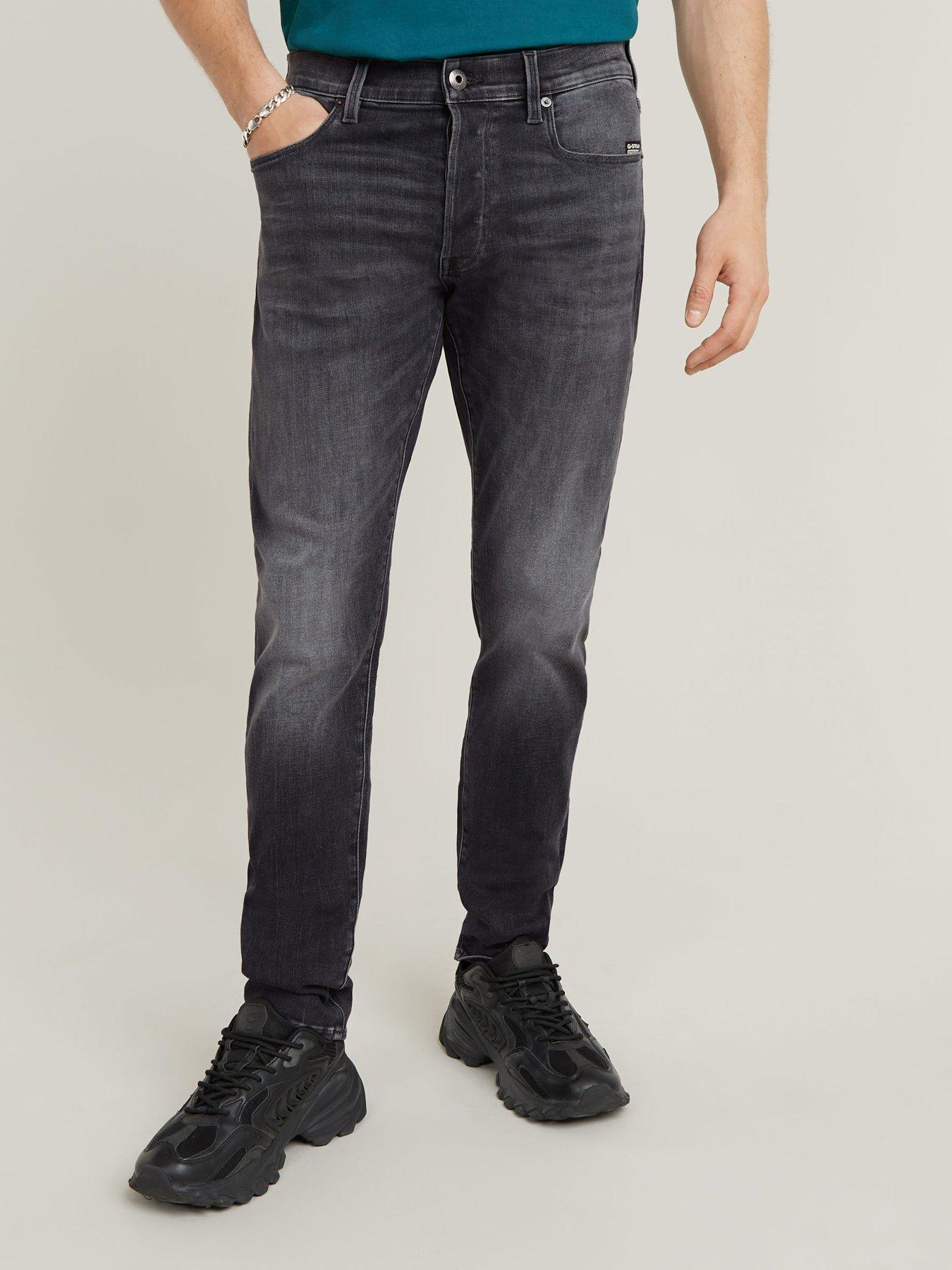 g-star-raw-g-star-3301-slim-tapered-washed-jeans-black
