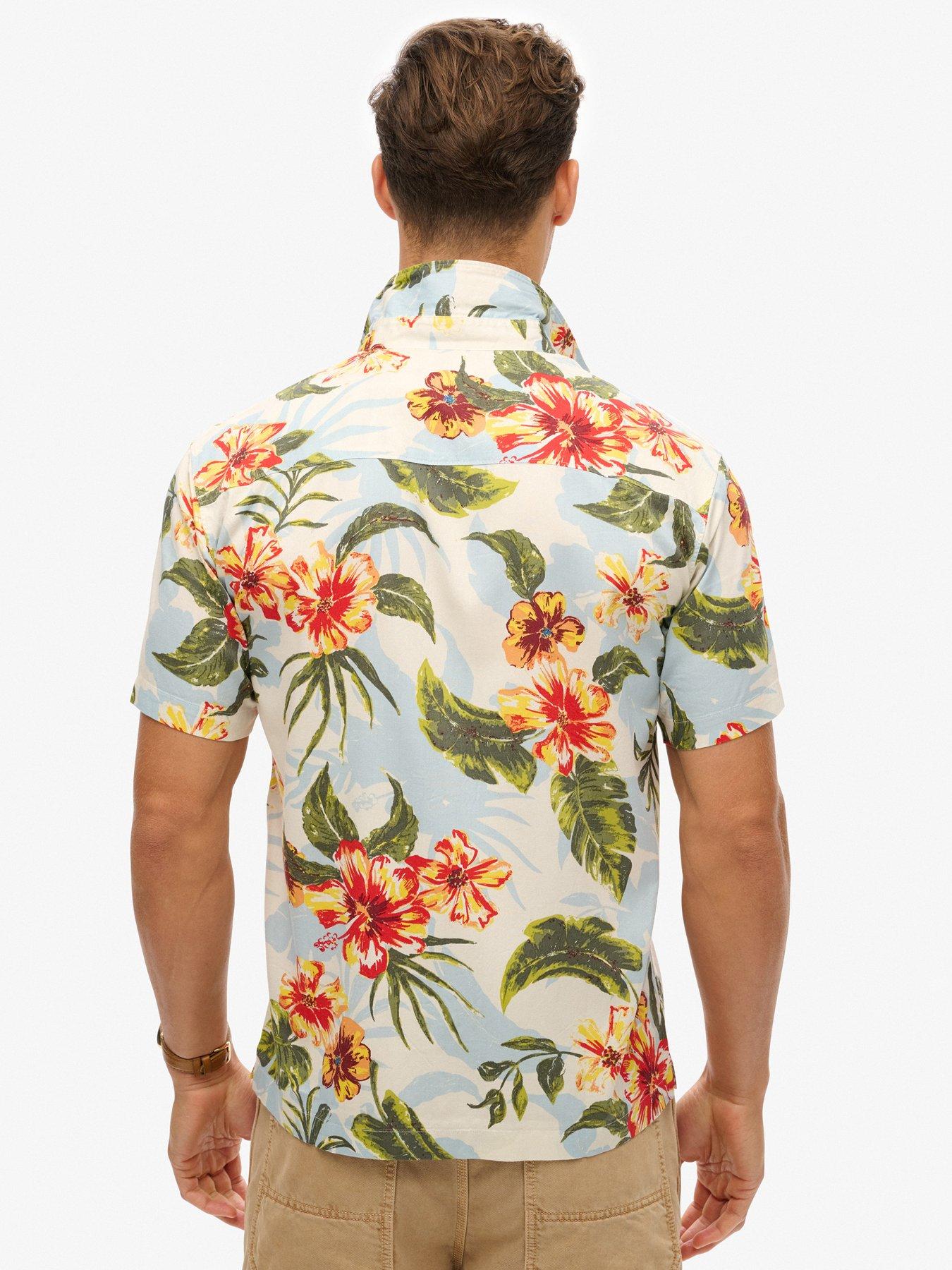 stillFront image of superdry-hawaiian-print-short-sleeve-shirt-multi