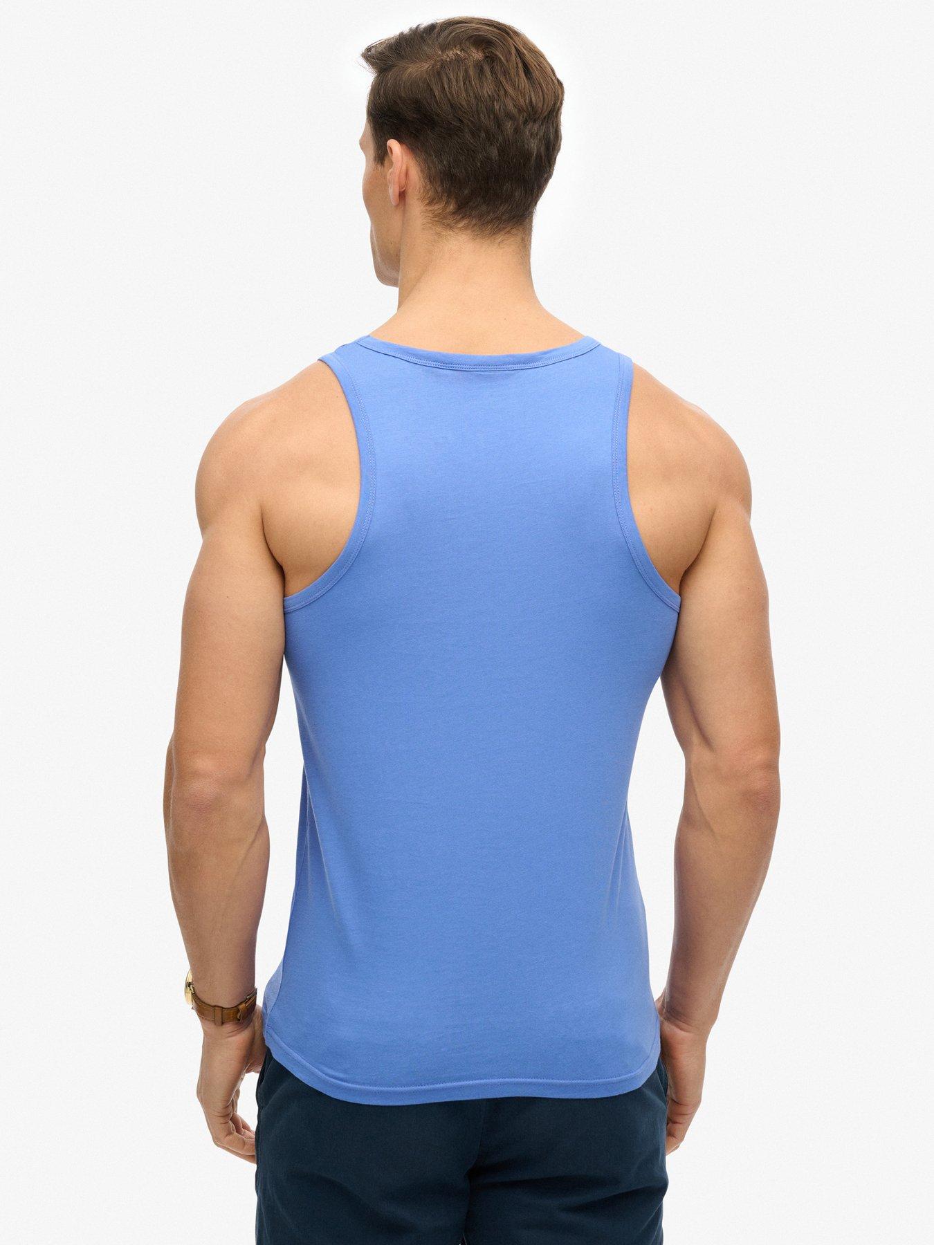 image of superdry-essential-logo-vest-top-blue