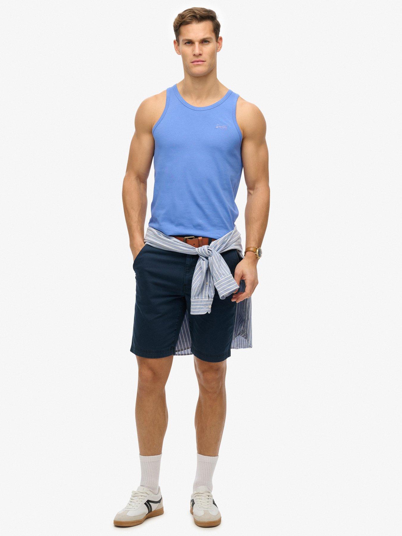  image of superdry-essential-logo-vest-top-blue