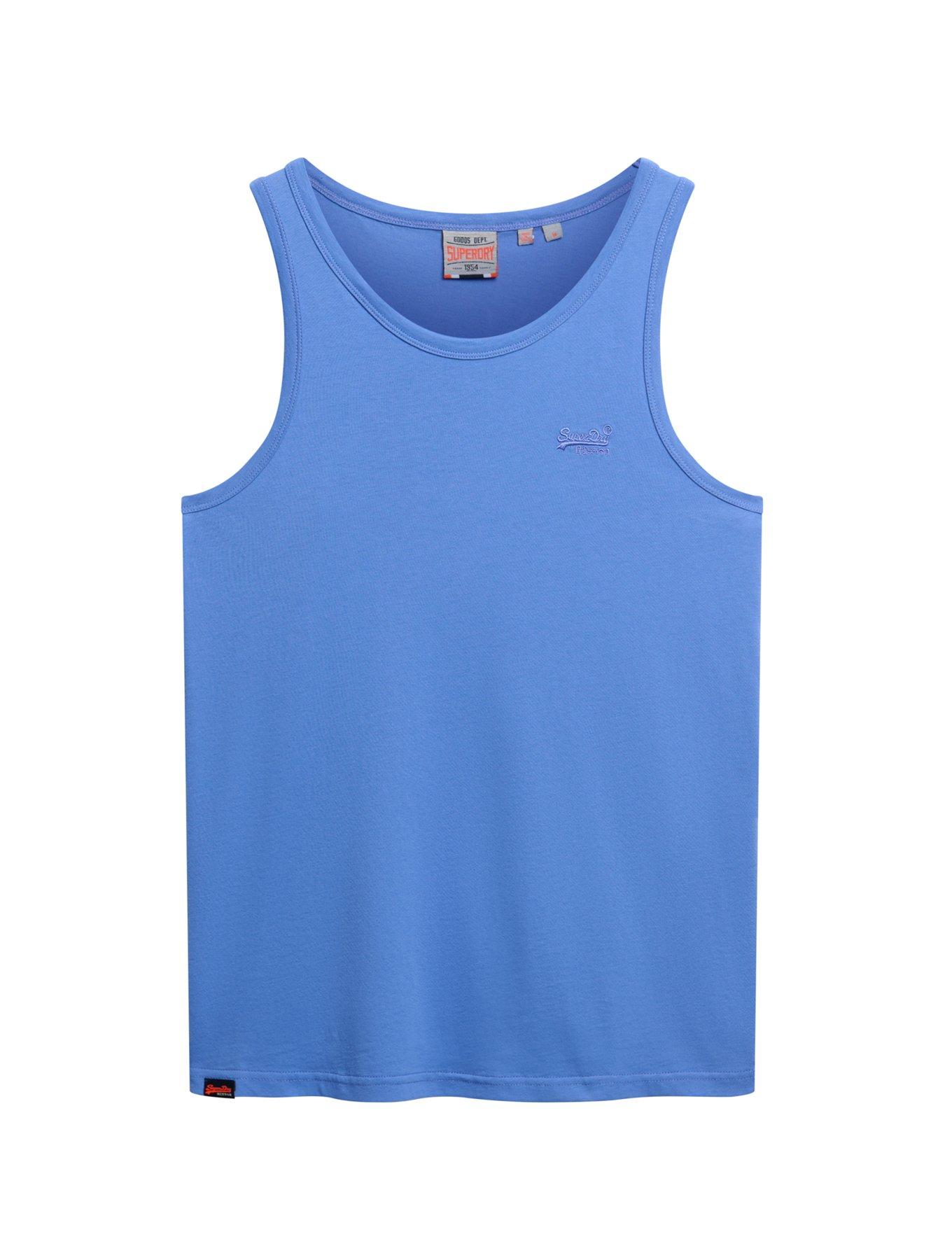  image of superdry-essential-logo-vest-top-blue