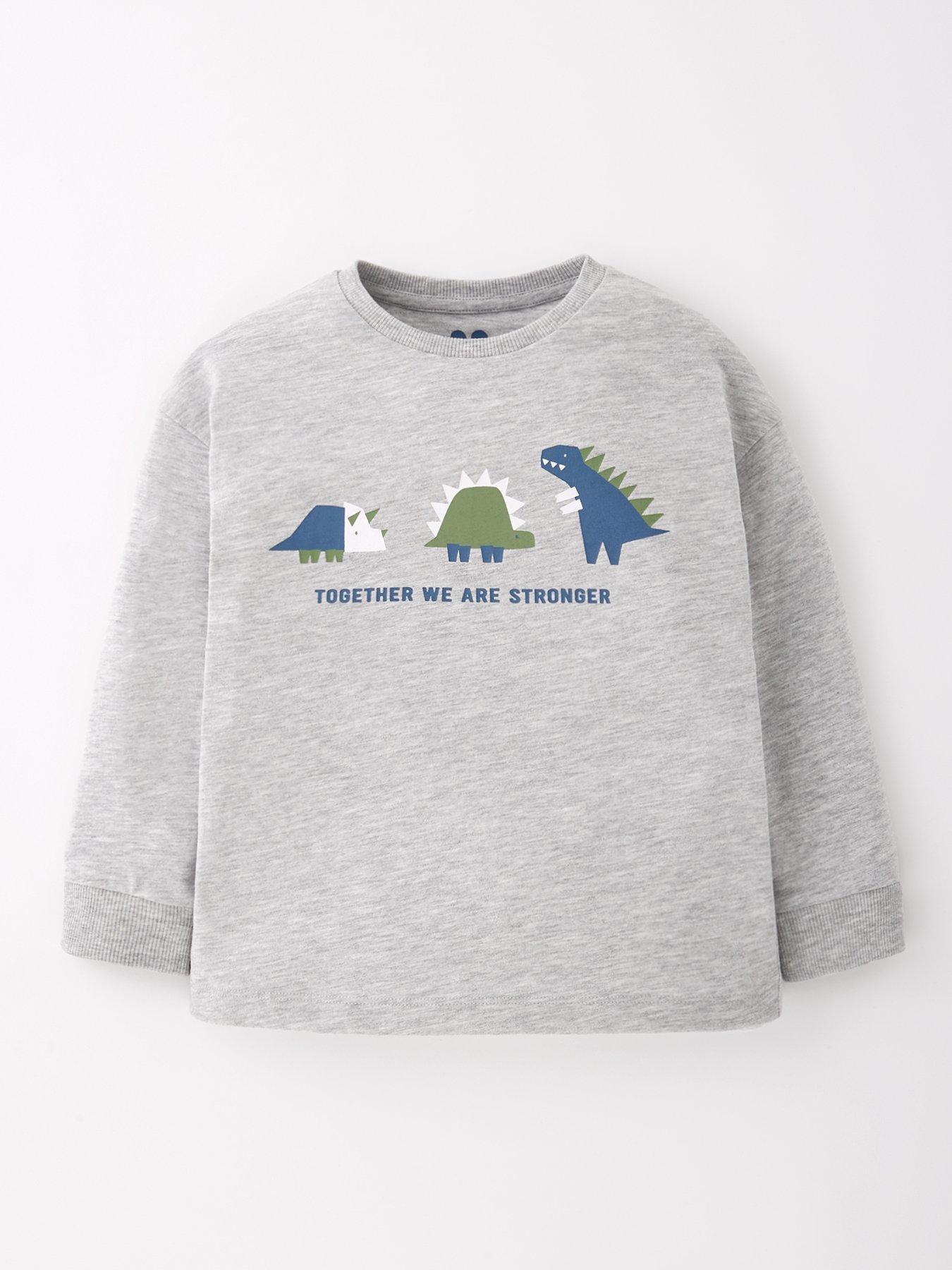 undefined Boys Long Sleeve Geo Dinosaur Tshirt