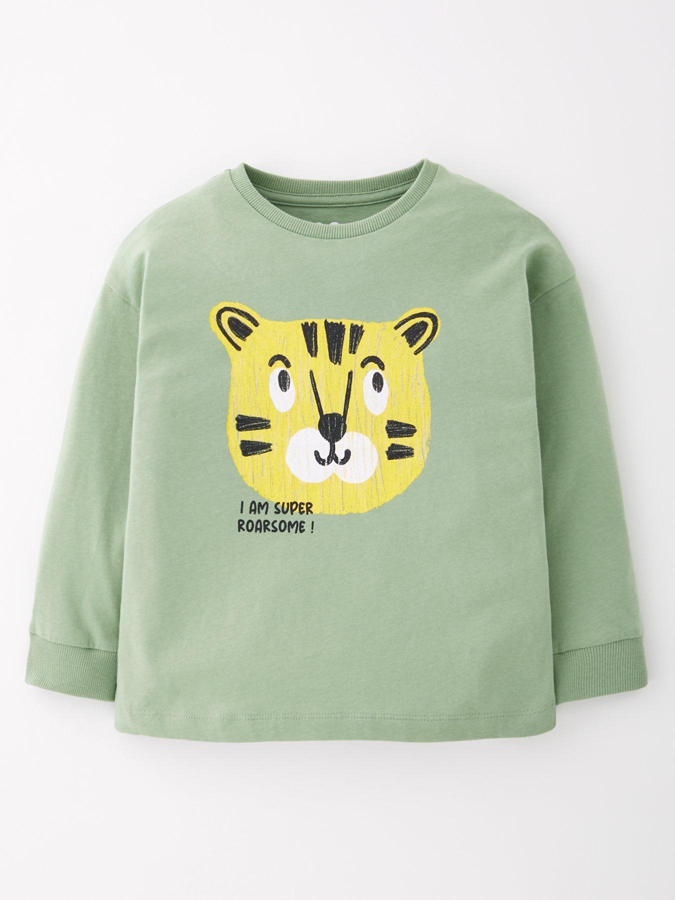 undefined Boys Long Sleeve Animal T-Shirt - Green