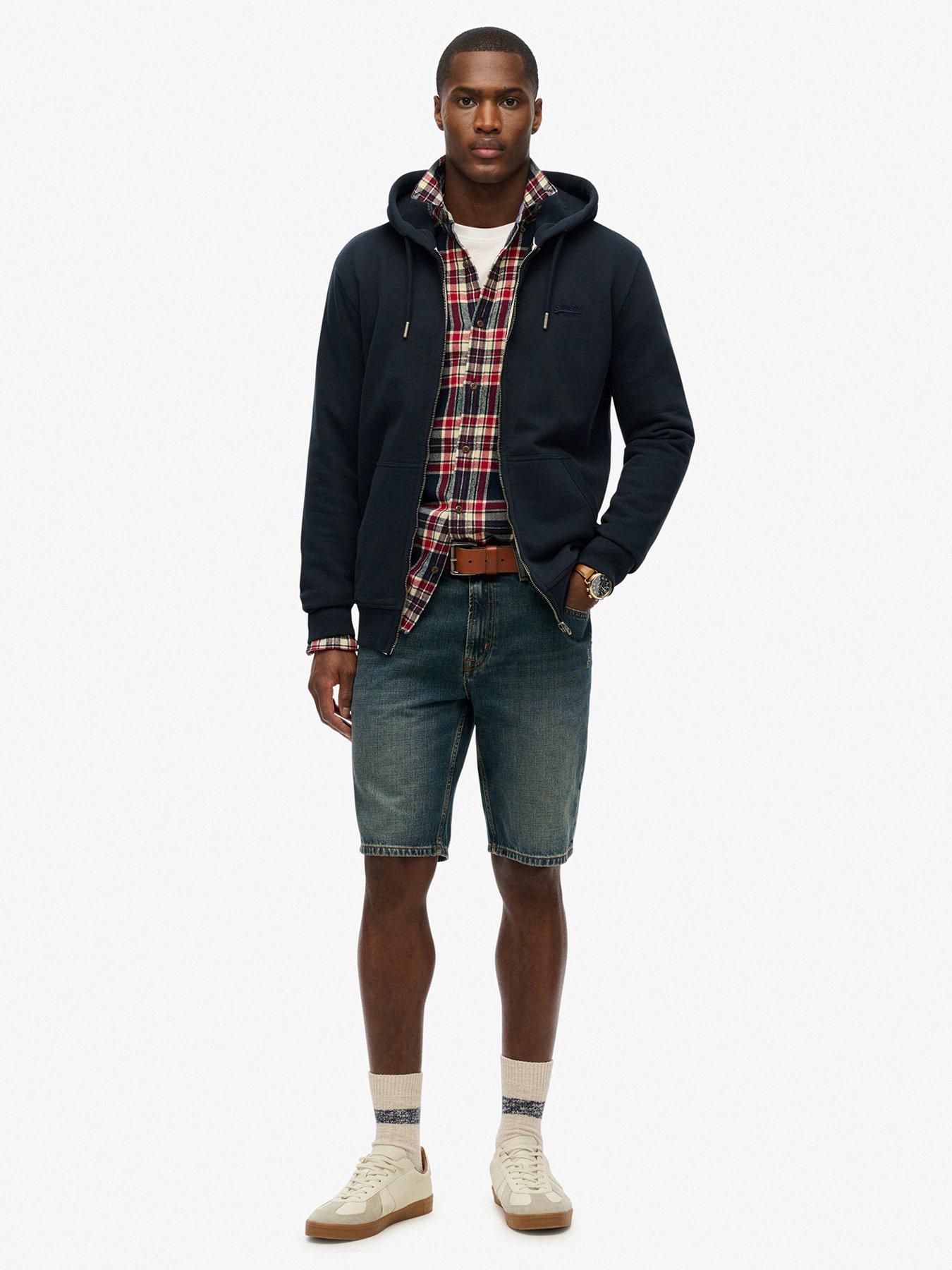  image of superdry-essential-logo-zip-hoodie-navy