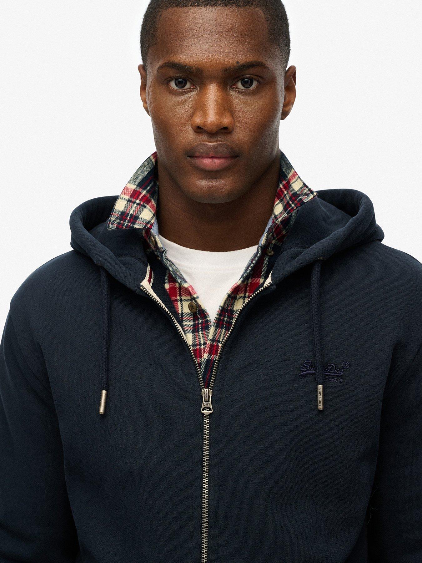  image of superdry-essential-logo-zip-hoodie-navy