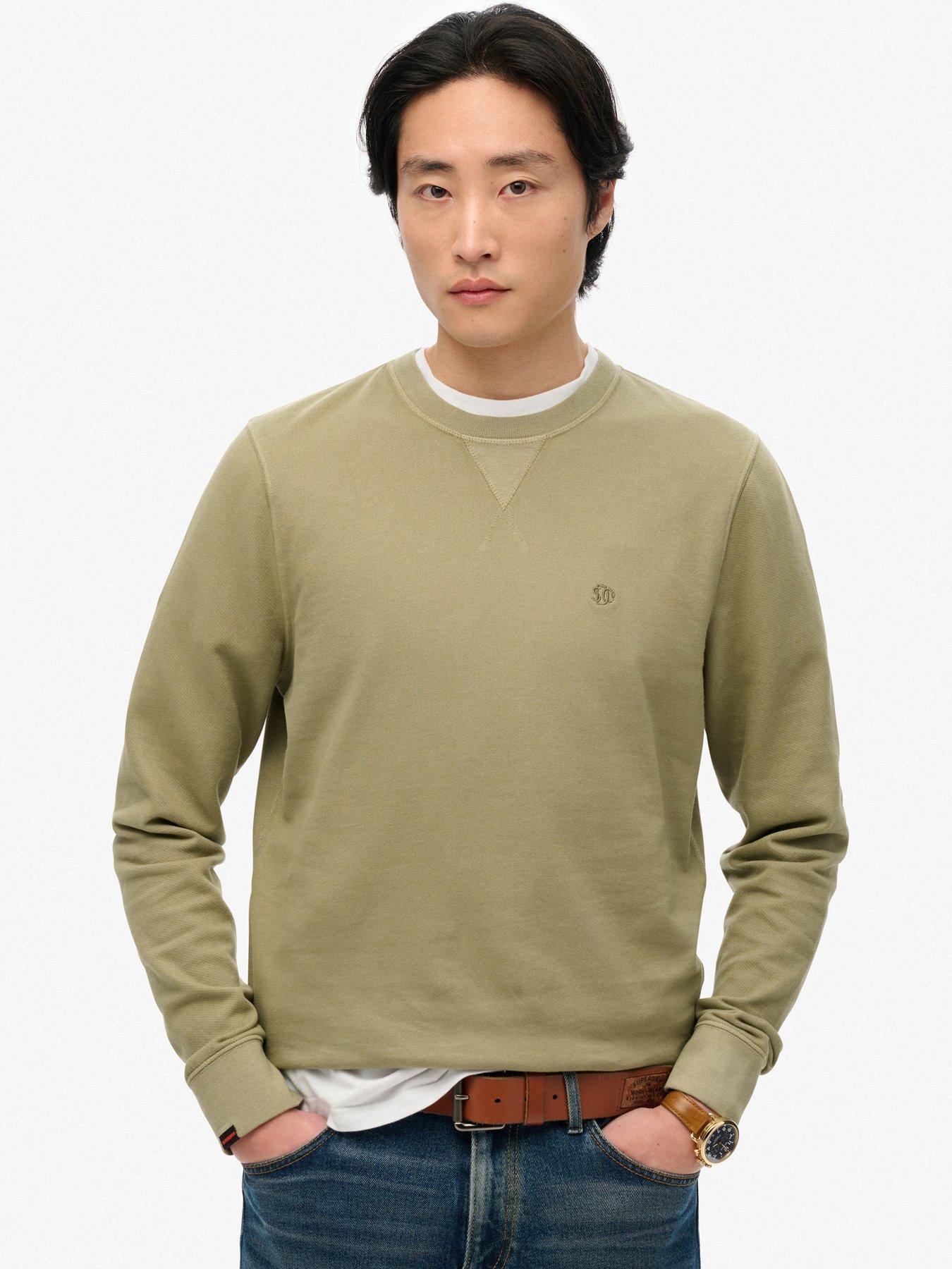  image of superdry-classic-essential-crew-sweat-green