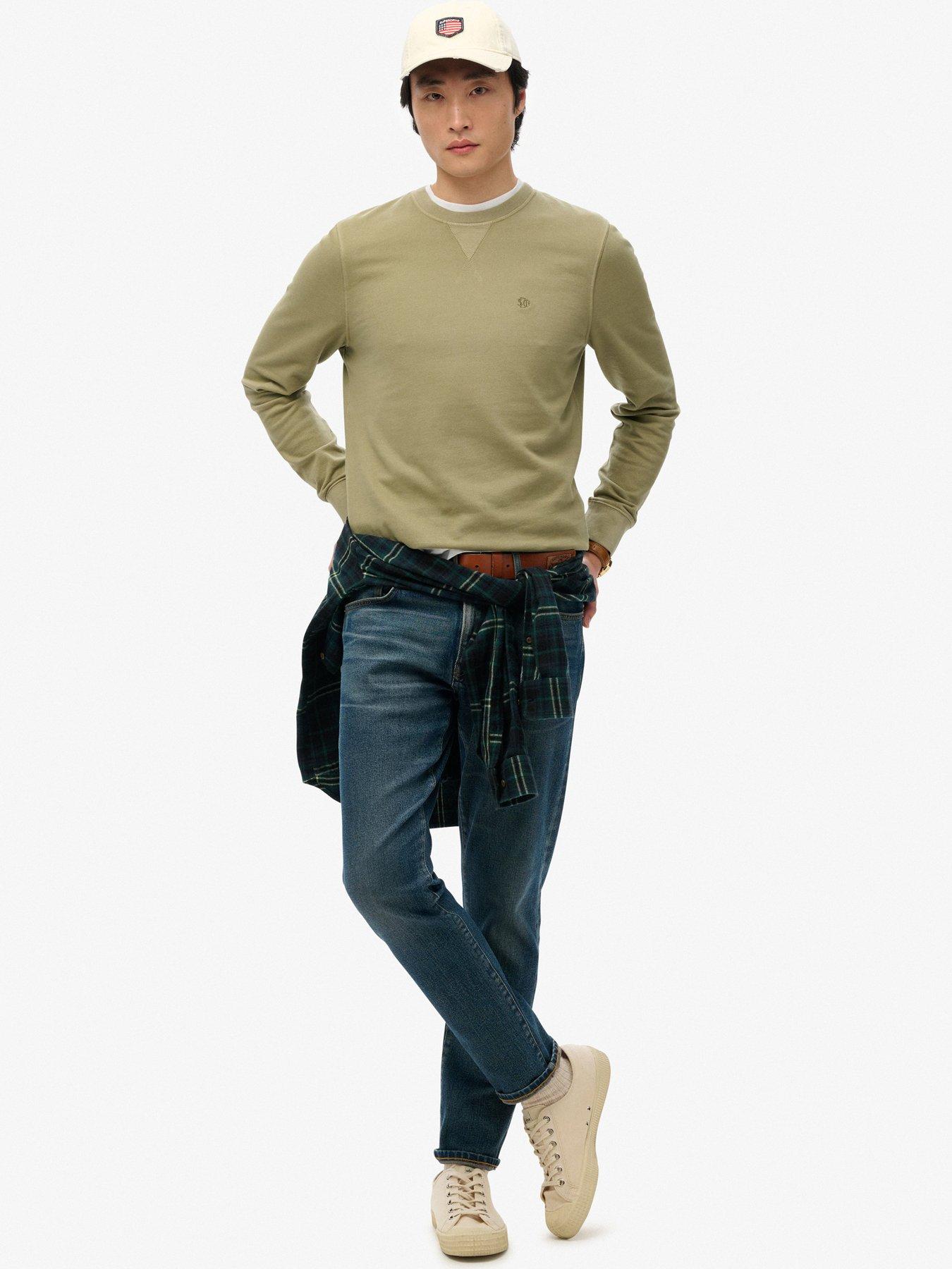  image of superdry-classic-essential-crew-sweat-green