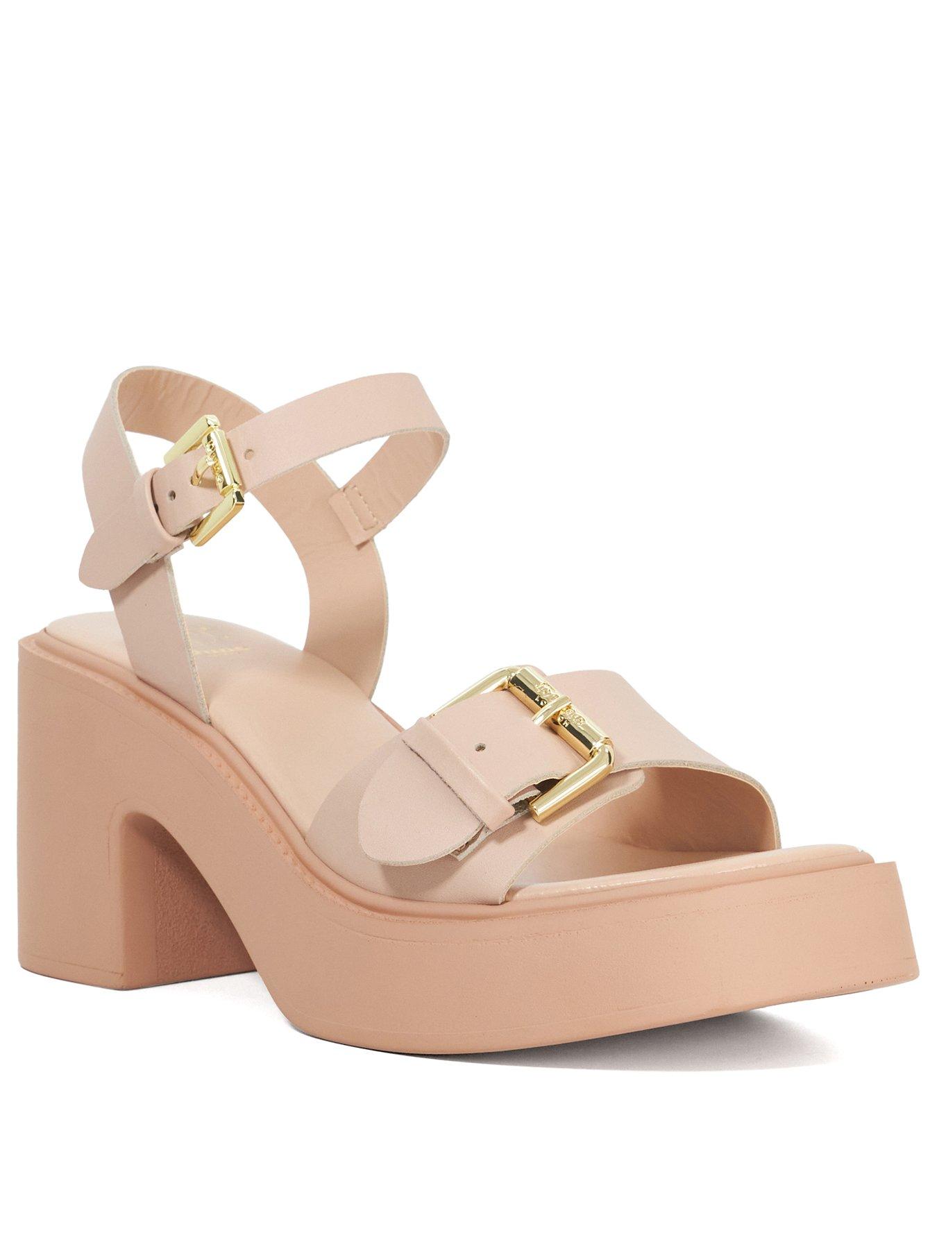  image of dune-london-jupiter-leather-sandals-blush