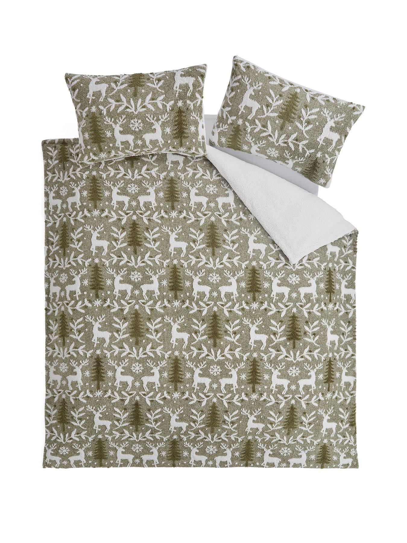 Image 2 of 5 of Very Home Stag Woodland Fleece Duvet Cover&nbsp;Set