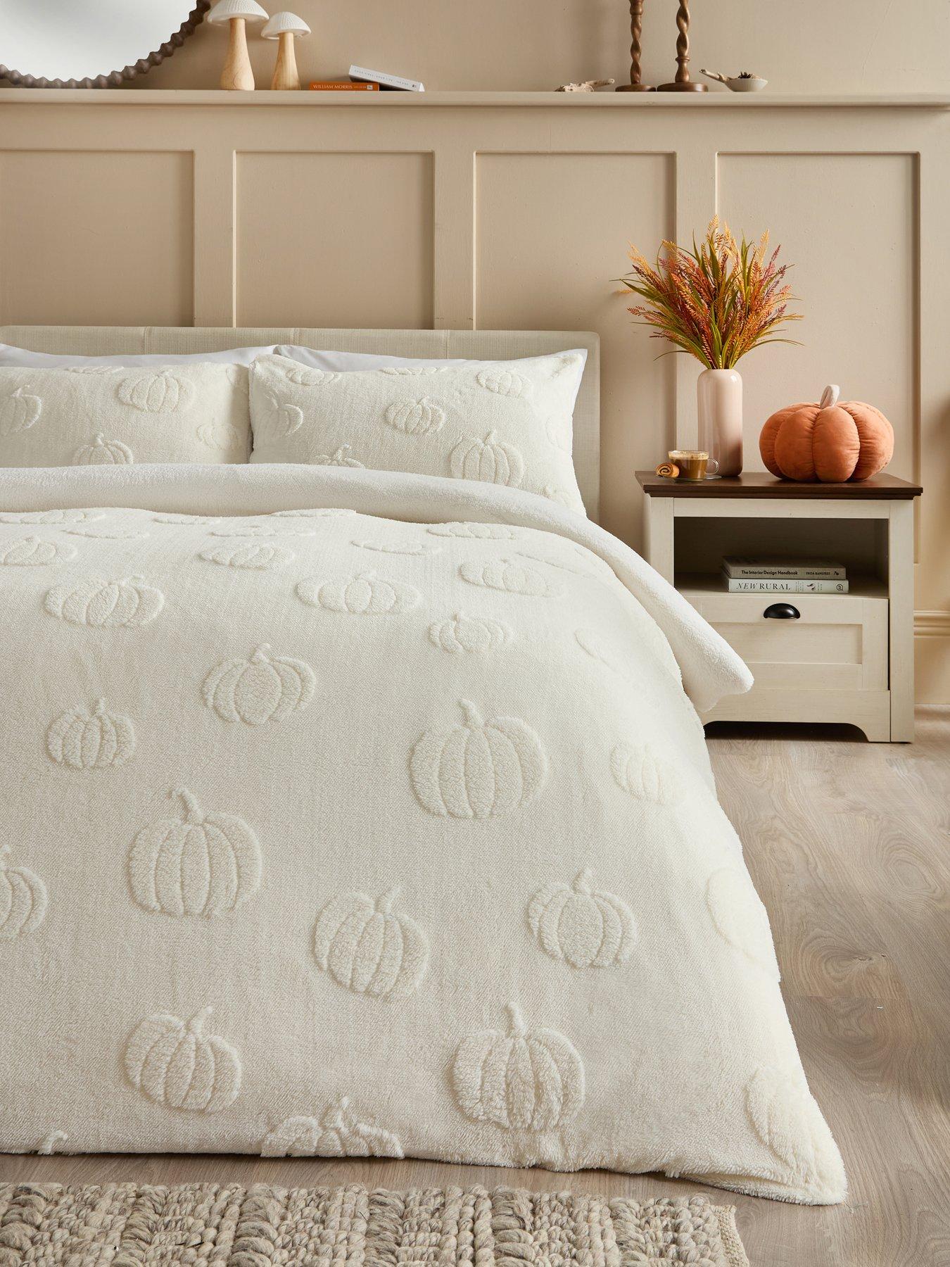 very-home-pumpkin-fleece-duvet-covernbspset