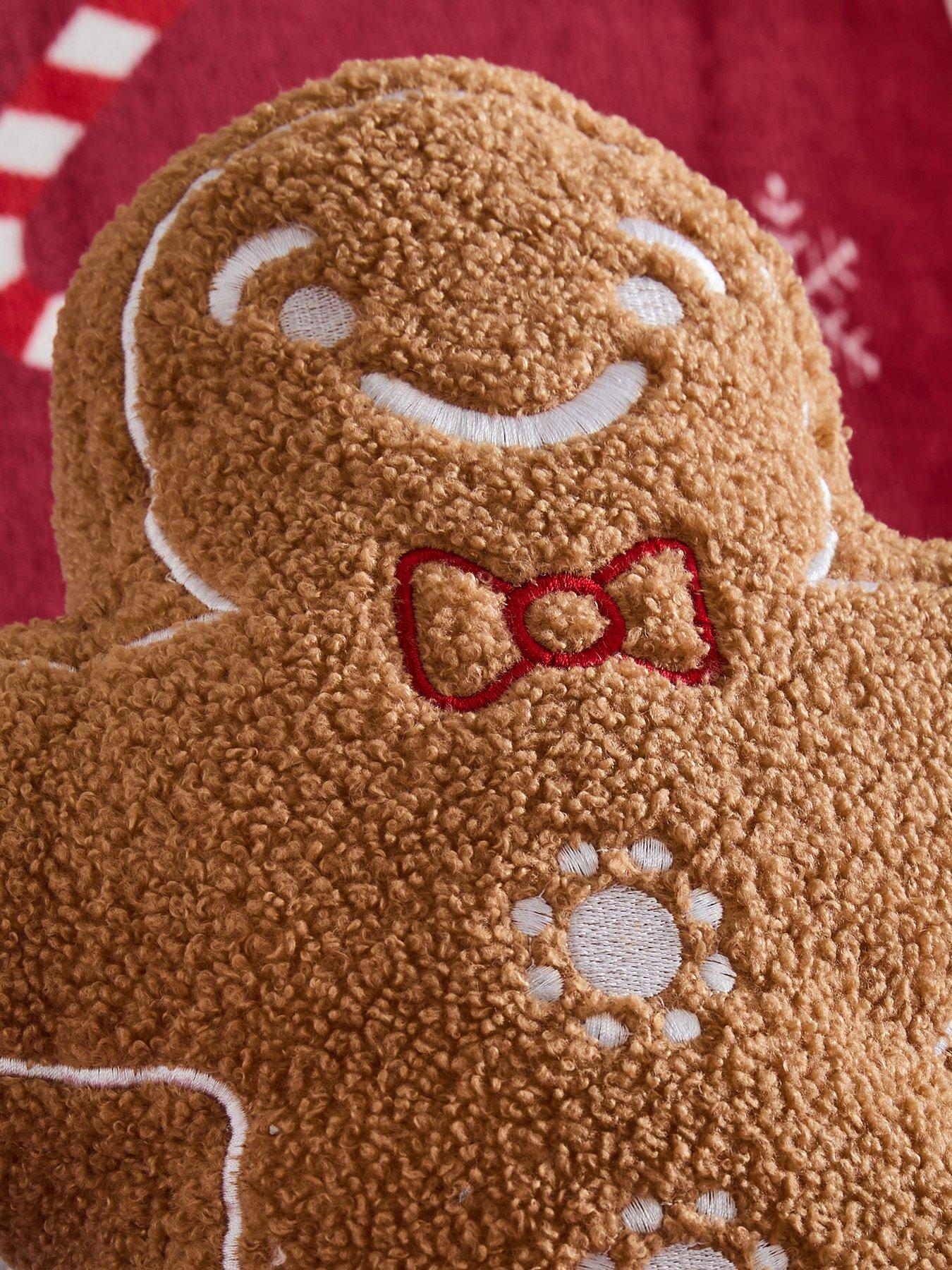 The Very Collection Gingerbread Man Shaped Cushion | Littlewoods