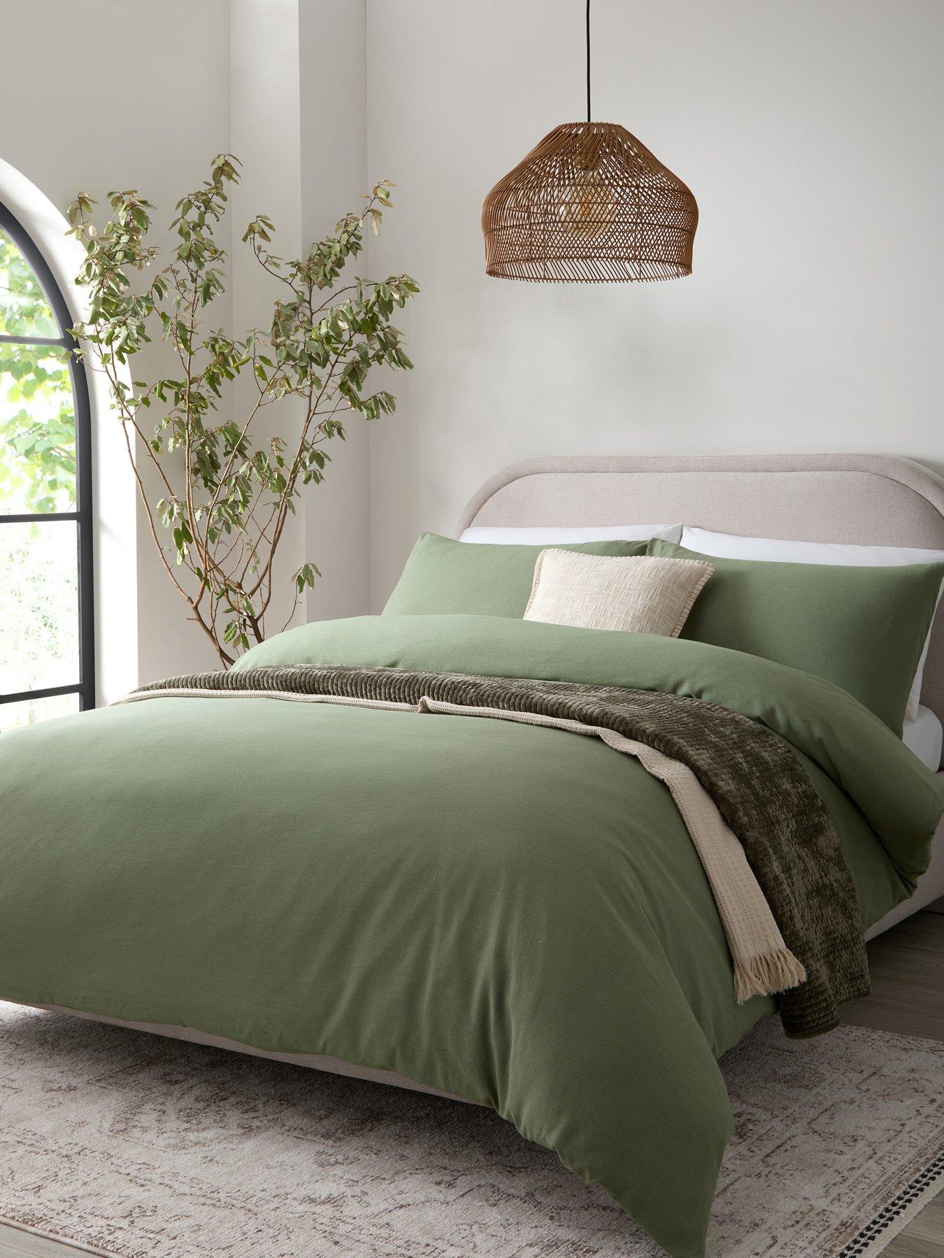 Michelle Keegan Home Relaxed Linen Mix Plain Duvet Cover Set