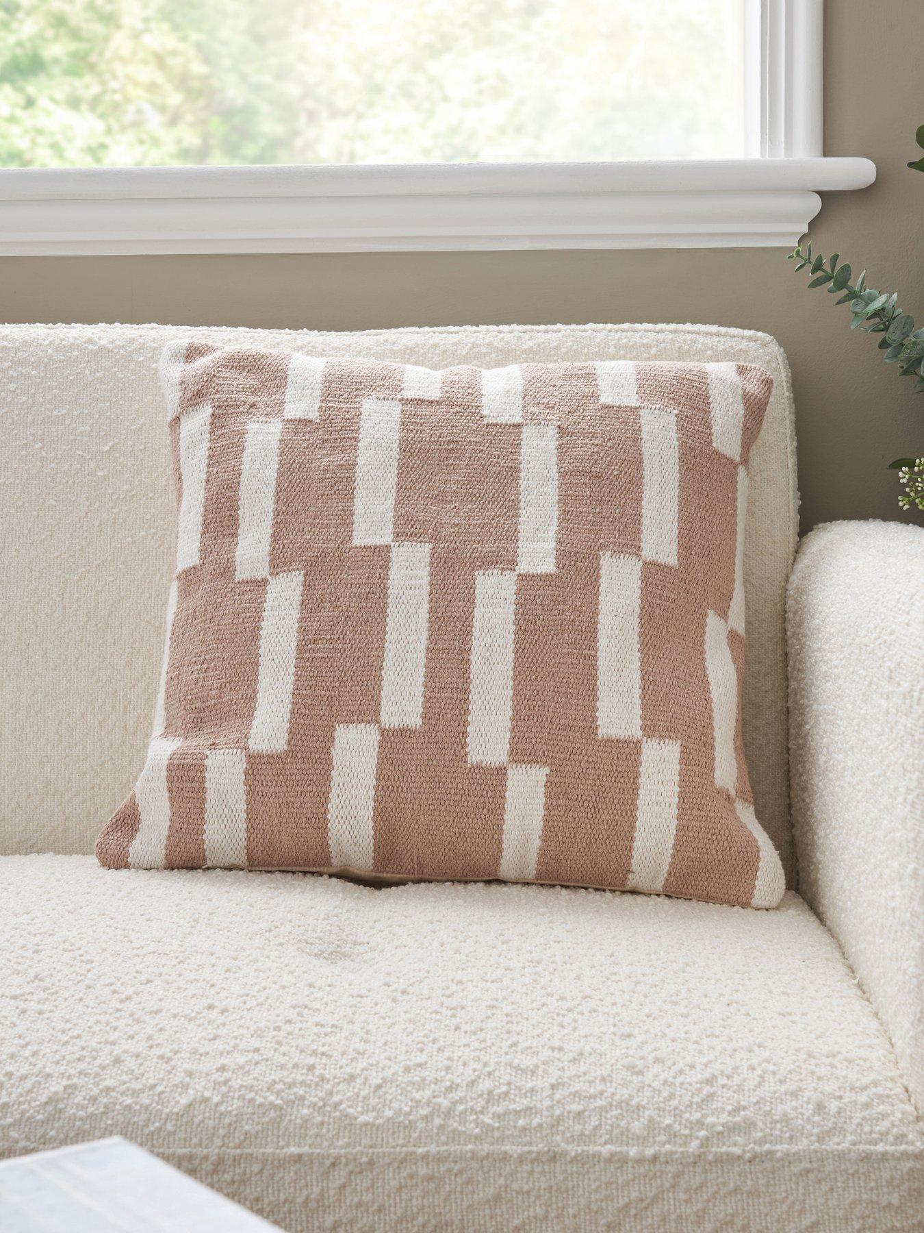 Very Home Woven Blocks Cushion