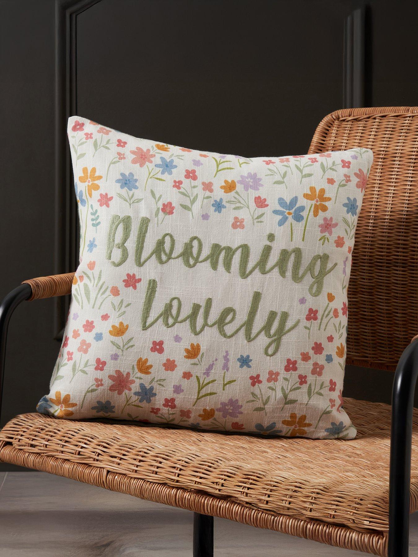 The Very Collection Blooming Lovely Embroidered Cushion