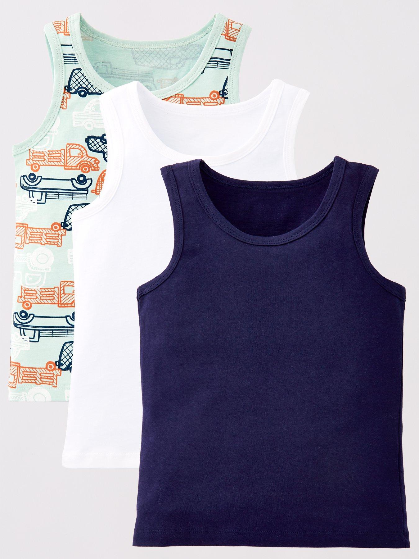 The Very Collection Boys 3 Pack Transport Vest - Multi