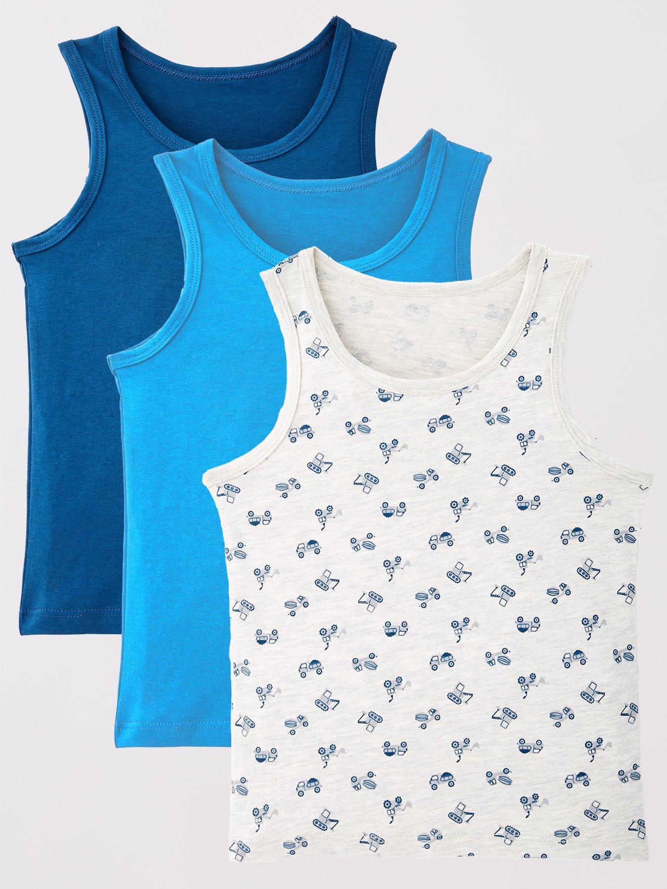 undefined Boys 3 Pack Vest - Multi