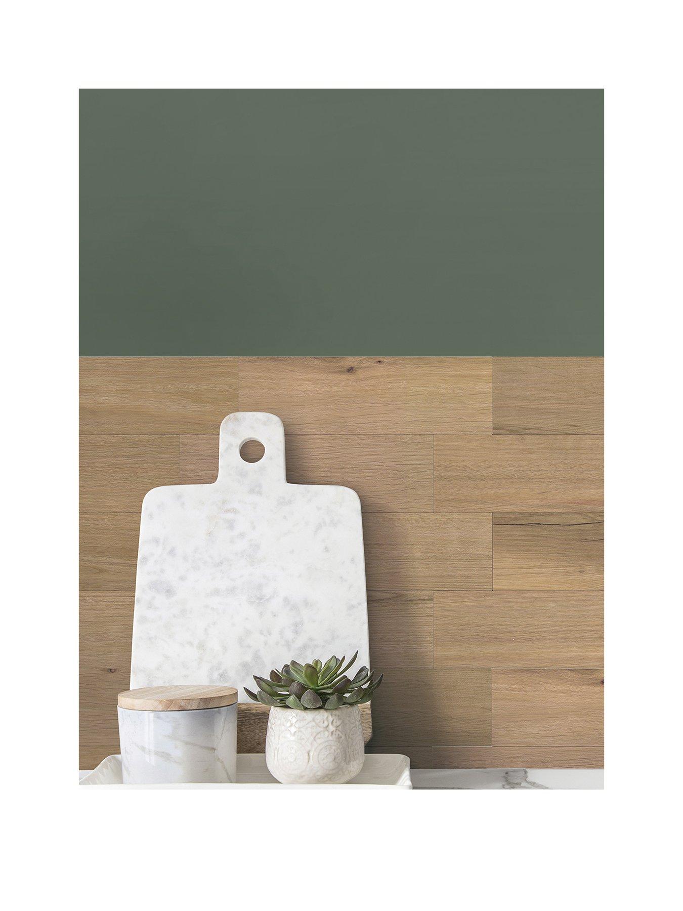 InHome Pack of 4 Natural Faux Wood Peel and Stick Wall Tiles
