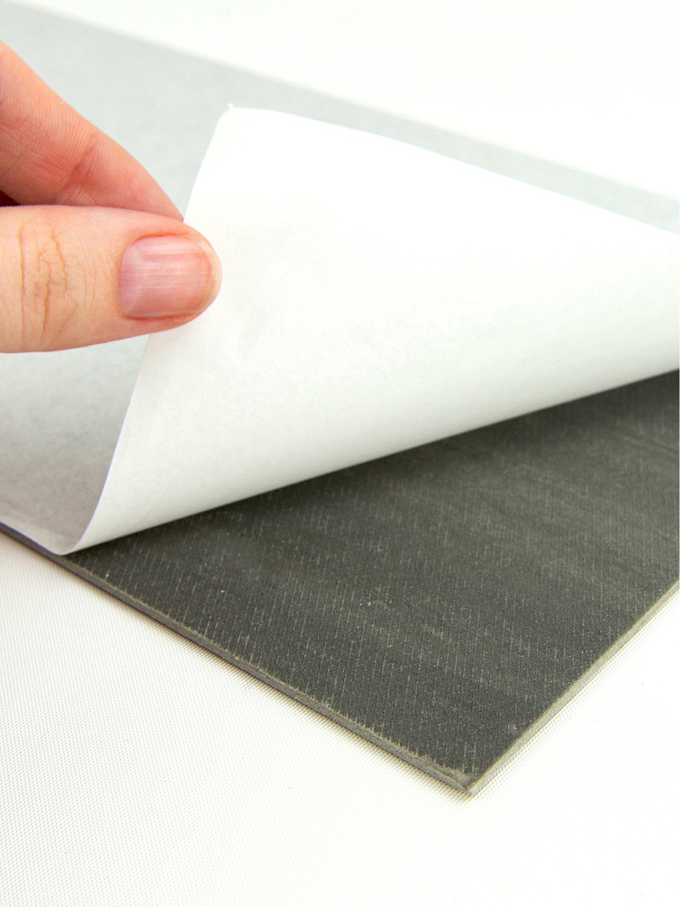 Image 5 of 5 of Floor Pops Pack of 7 Light Grey Wood Peel &amp; Stick Floor Planks