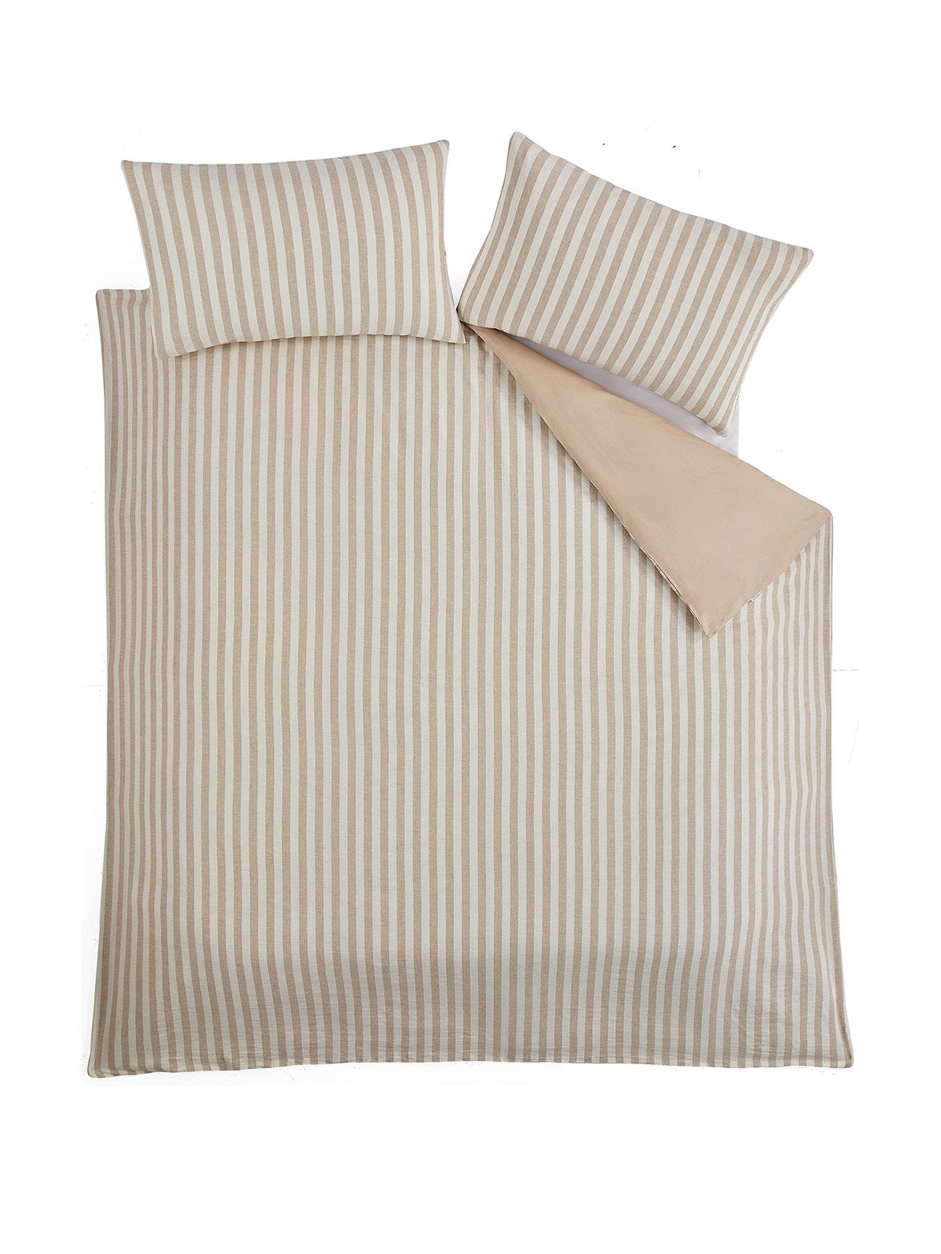 image of michelle-keegan-home-relaxed-linen-mix-stripe-duvet-covernbspset