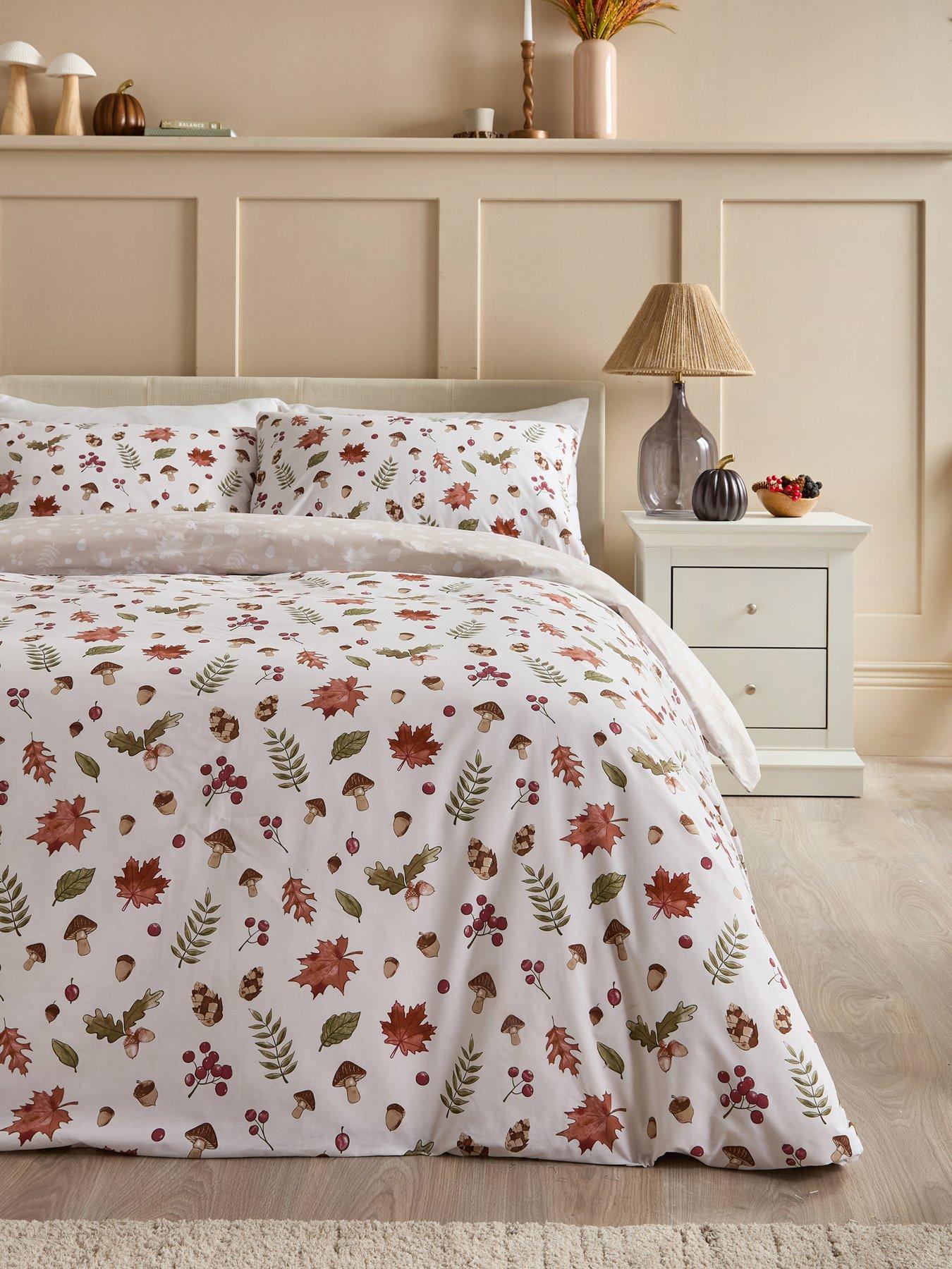 Very Home Autumn Foliage Print Duvet Cover Set