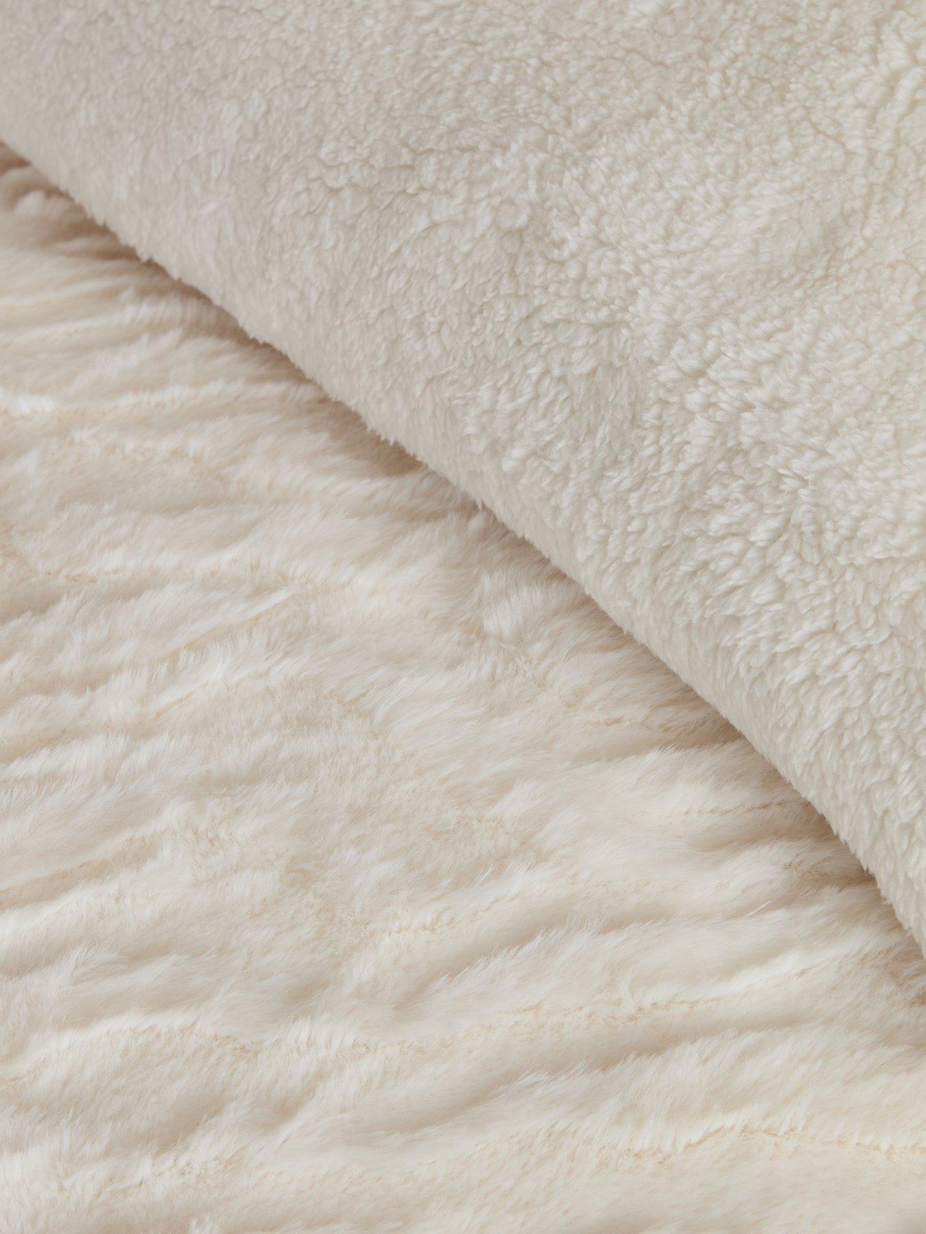 Image 4 of 5 of Very Home Zebra Carved Faux Fur Duvet Cover&nbsp;Set