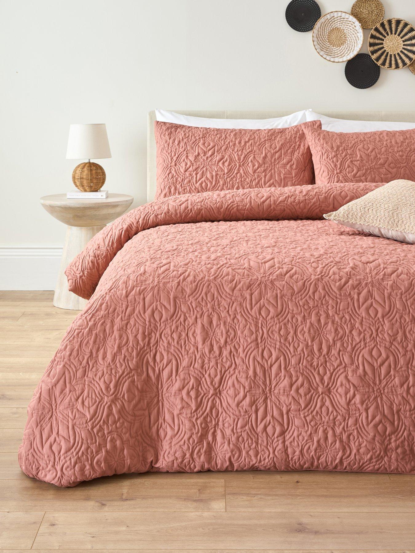 The Very Collection Retreat Pinsonic Duvet Cover Set - Dusky Pink