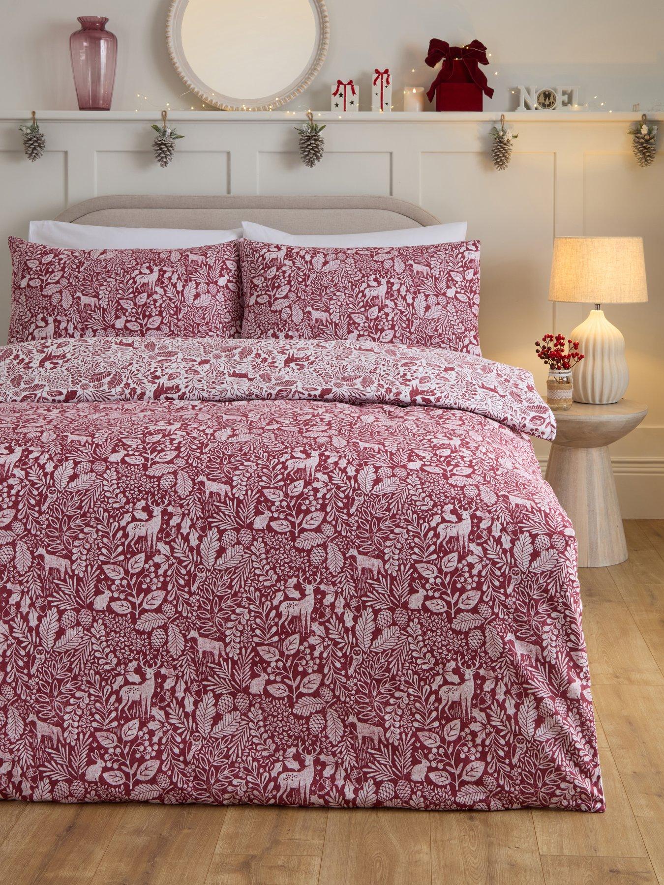 The Very Collection Brushed Cotton Winter Woodland Duvet Cover Set
