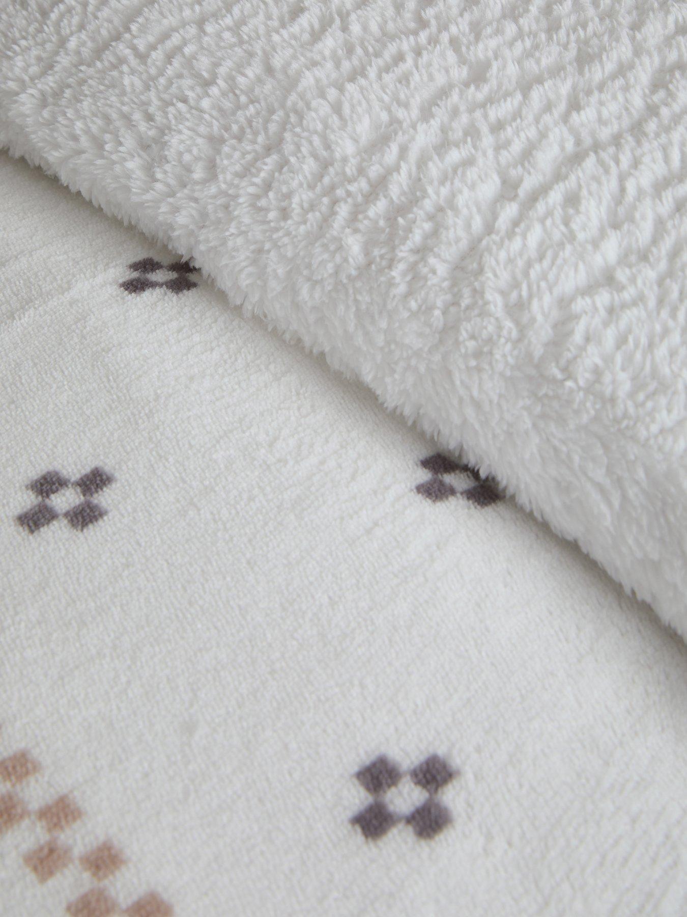  image of very-home-fairisle-printed-fleece-duvet-covernbspset