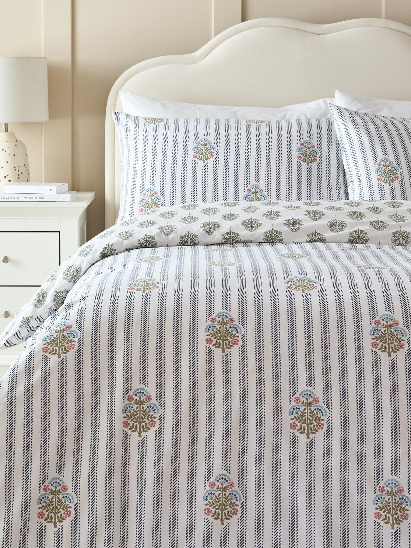 Image 3 of 5 of Very Home Country Stripe And Floral Print Duvet Cover&nbsp;Set