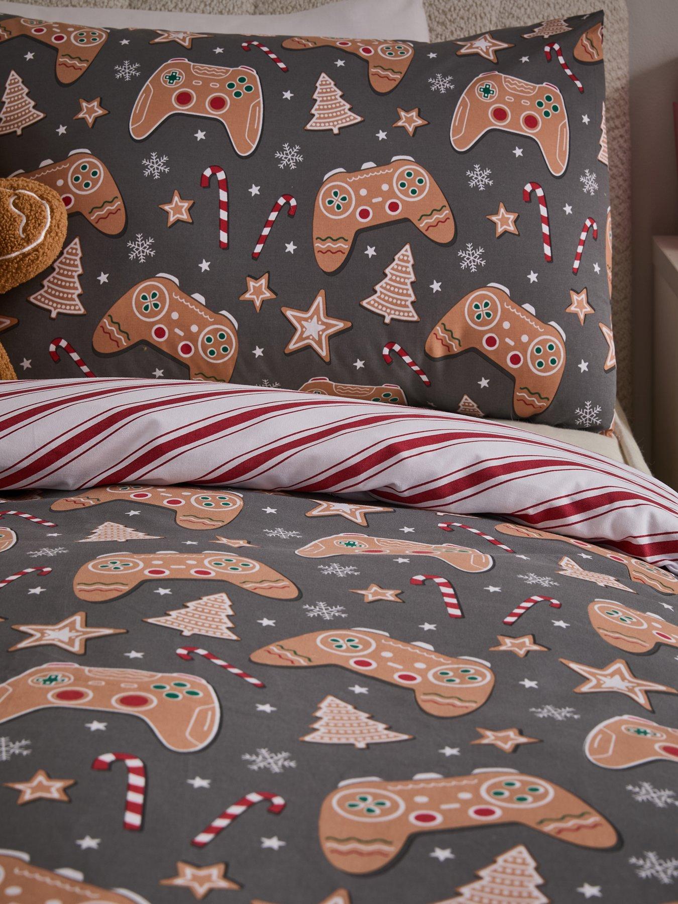 Image 3 of 5 of Very Home Gingerbread Gamer Print Christmas&nbsp;Duvet Cover&nbsp;Set