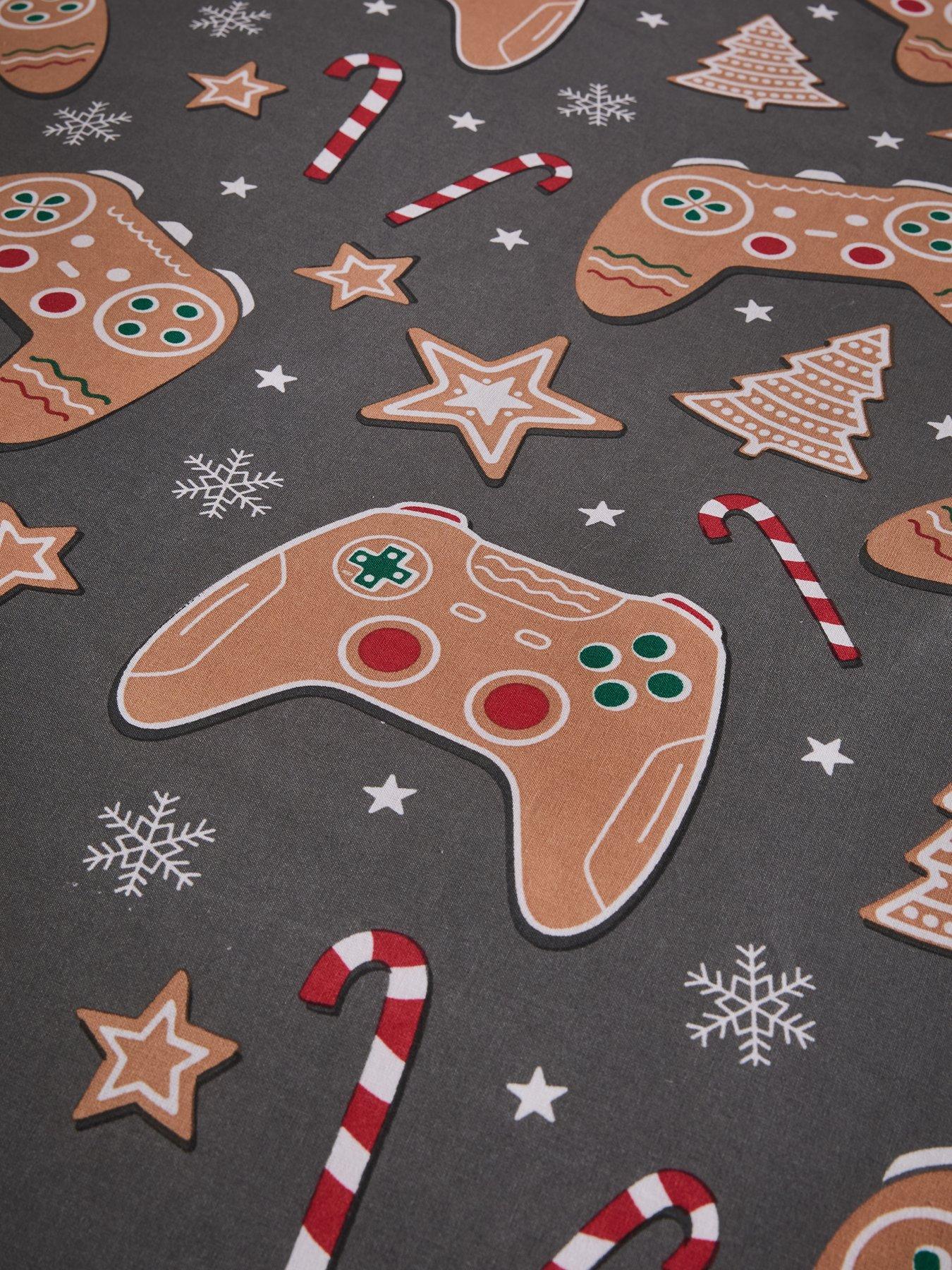 Image 4 of 5 of Very Home Gingerbread Gamer Print Christmas&nbsp;Duvet Cover&nbsp;Set